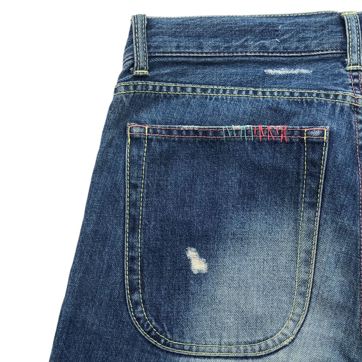 Issey Miyake Tsumori Chisato Ripped Distressed Little Rainbows Embroidery Size US 30 / EU 46 - 13 Thumbnail
