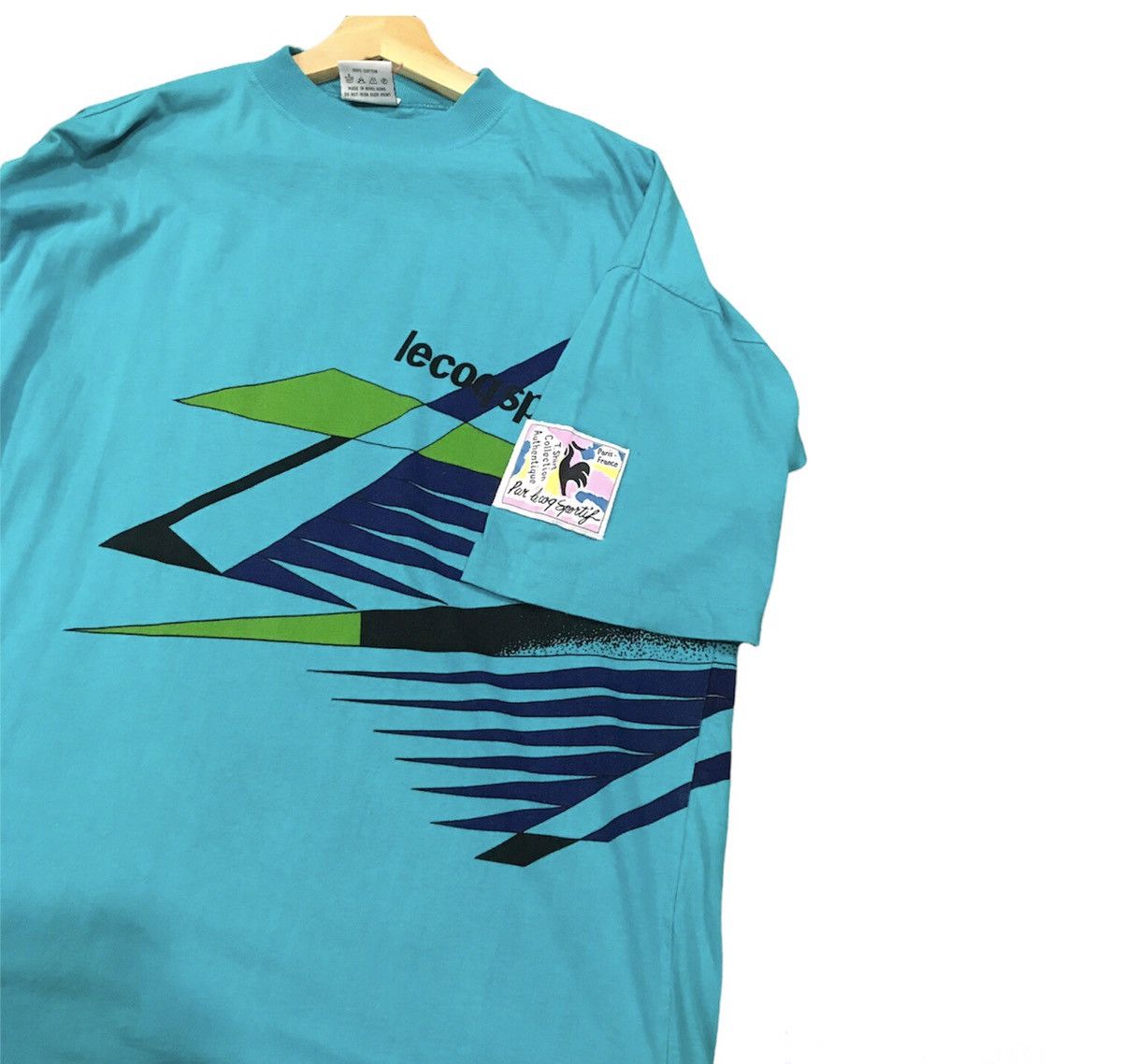 Le Coq Sportif × Vintage Rare 80s Vintage Le Coqsportiz shirt Size US L / EU 52-54 / 3 - 3 Thumbnail