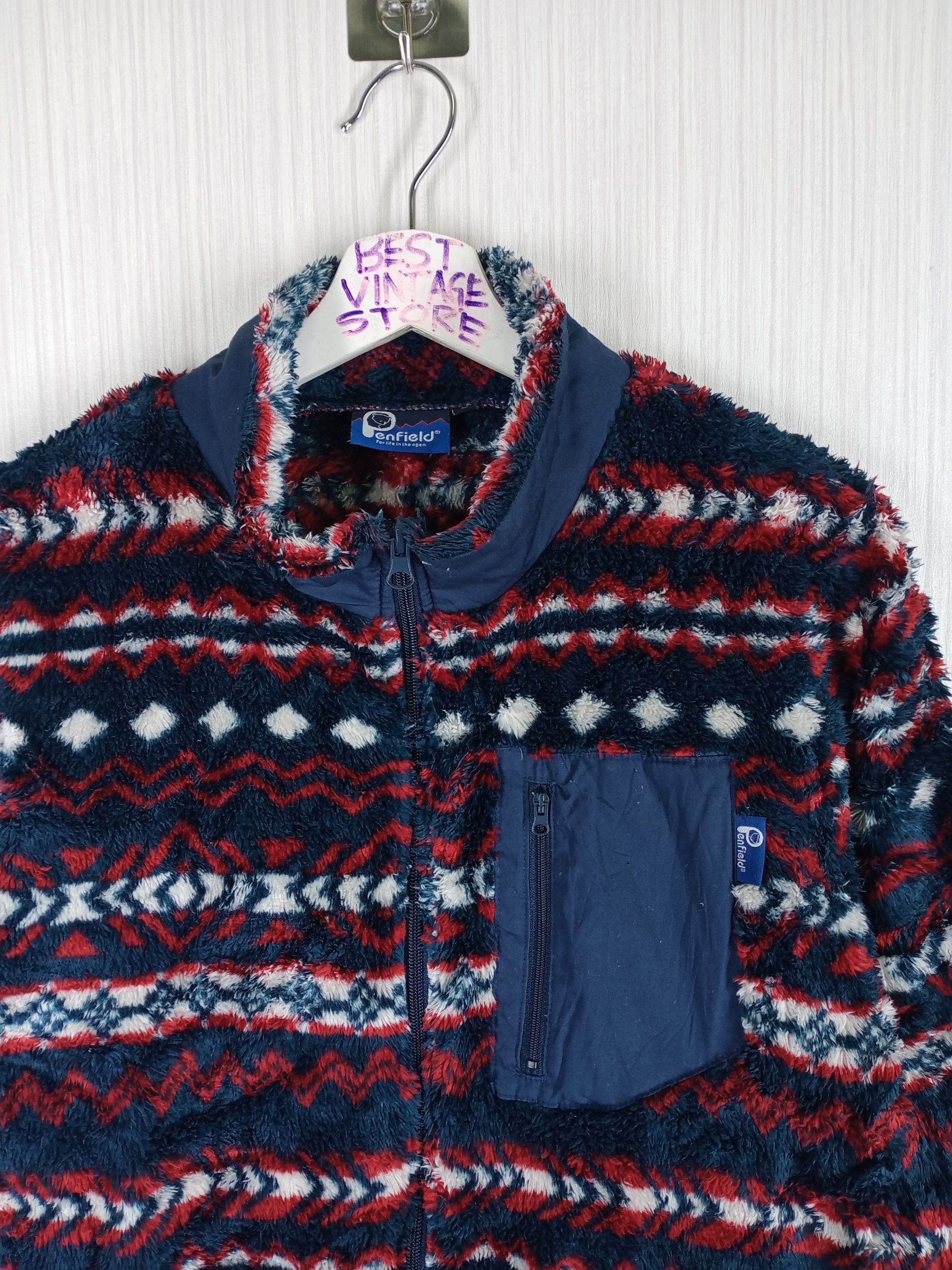 Penfield Vintage Penfield Aztec Sherpa Fleece Zipper Jacket Size US M / EU 48-50 / 2 - 6 Thumbnail