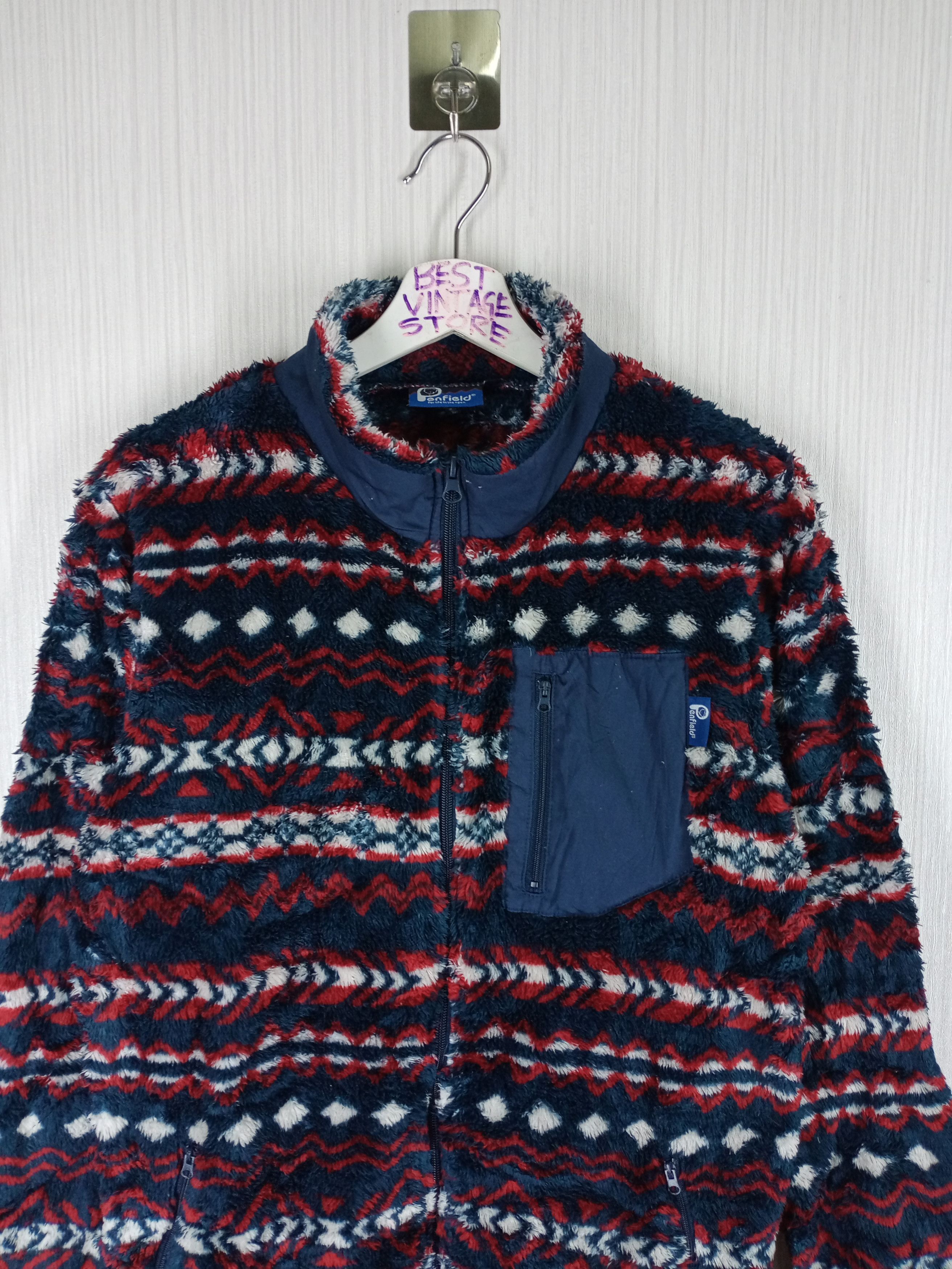 Penfield Vintage Penfield Aztec Sherpa Fleece Zipper Jacket Size US M / EU 48-50 / 2 - 2 Thumbnail