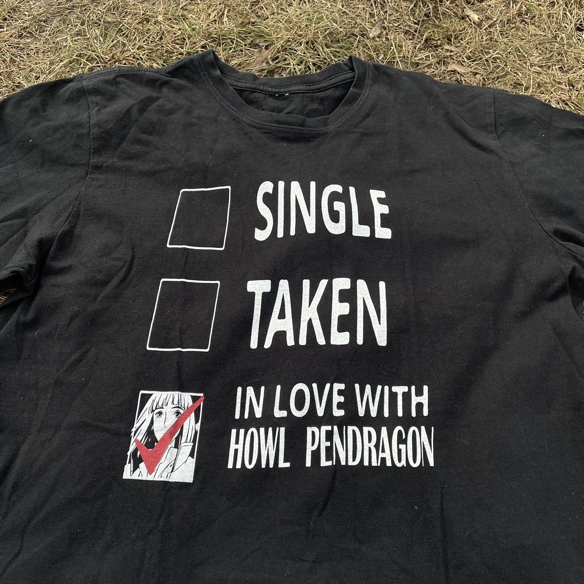 Vintage Vintage Y2K Faded Black Graphic Tee Funny Single Taken L Size US L / EU 52-54 / 3 - 4 Thumbnail
