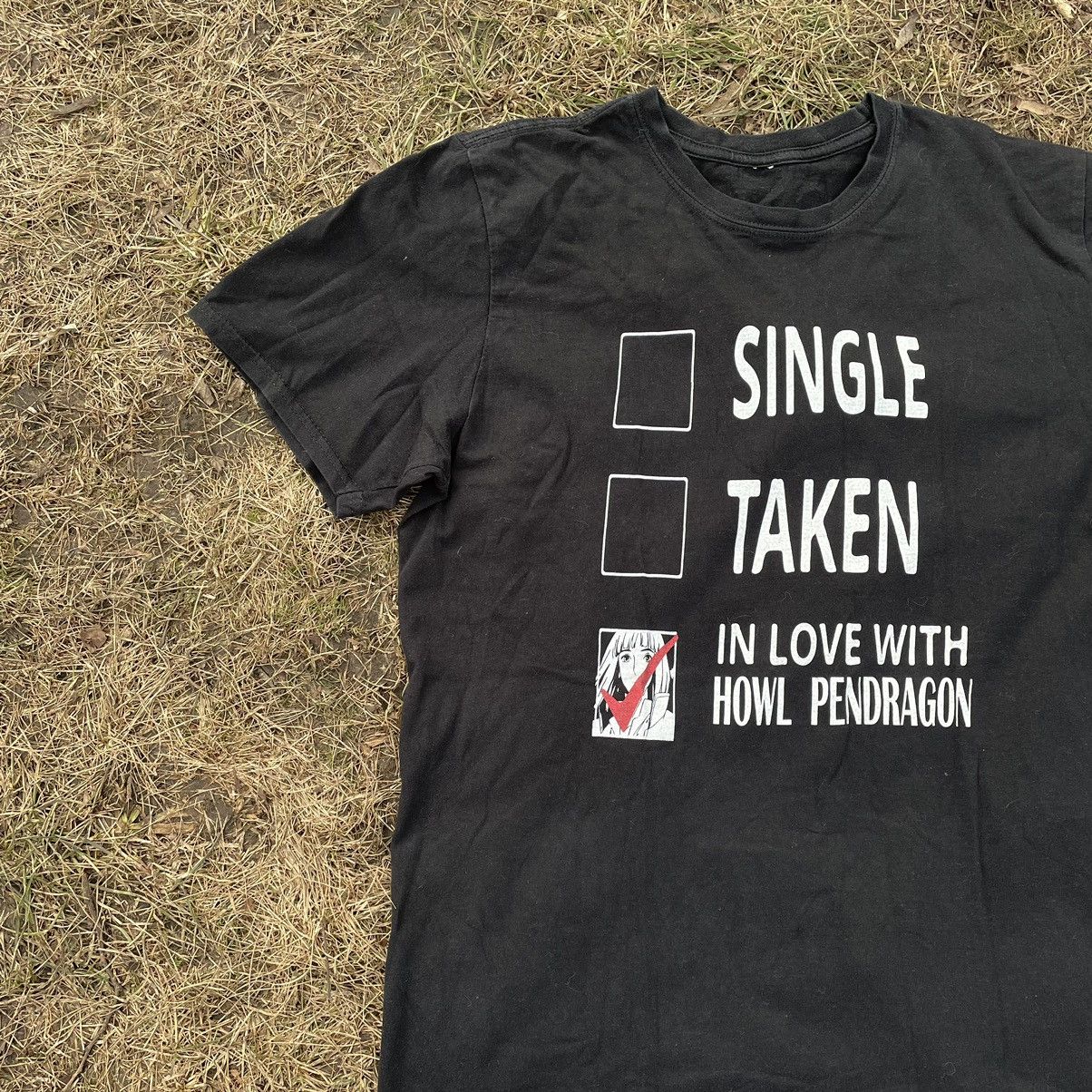 Vintage Vintage Y2K Faded Black Graphic Tee Funny Single Taken L Size US L / EU 52-54 / 3 - 3 Thumbnail