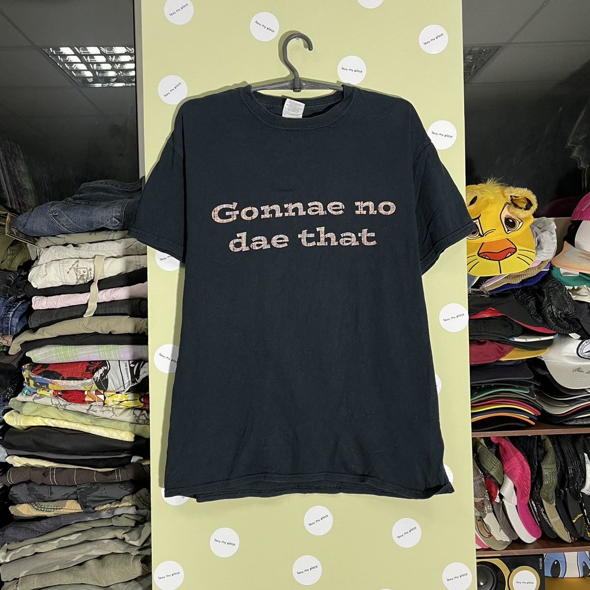 image of Humor x Vintage Y2K Adult “ I'm Not Going To Do It“ Tee in Black, Men's (Size Large)
