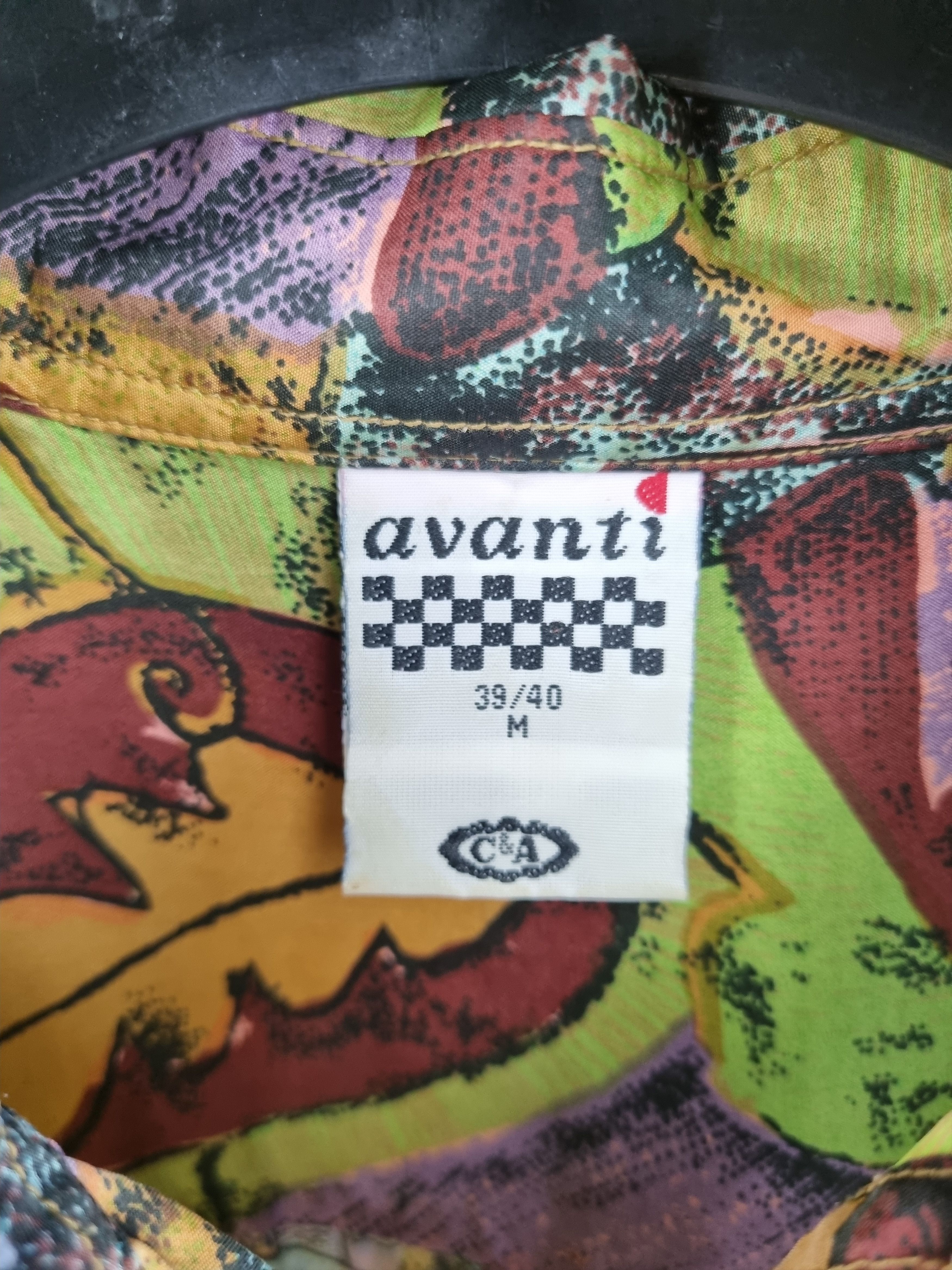 Vintage 70s Rare Painting Design Silk Shirt DRIES VAN NOTEN style Size US M / EU 48-50 / 2 - 9 Thumbnail