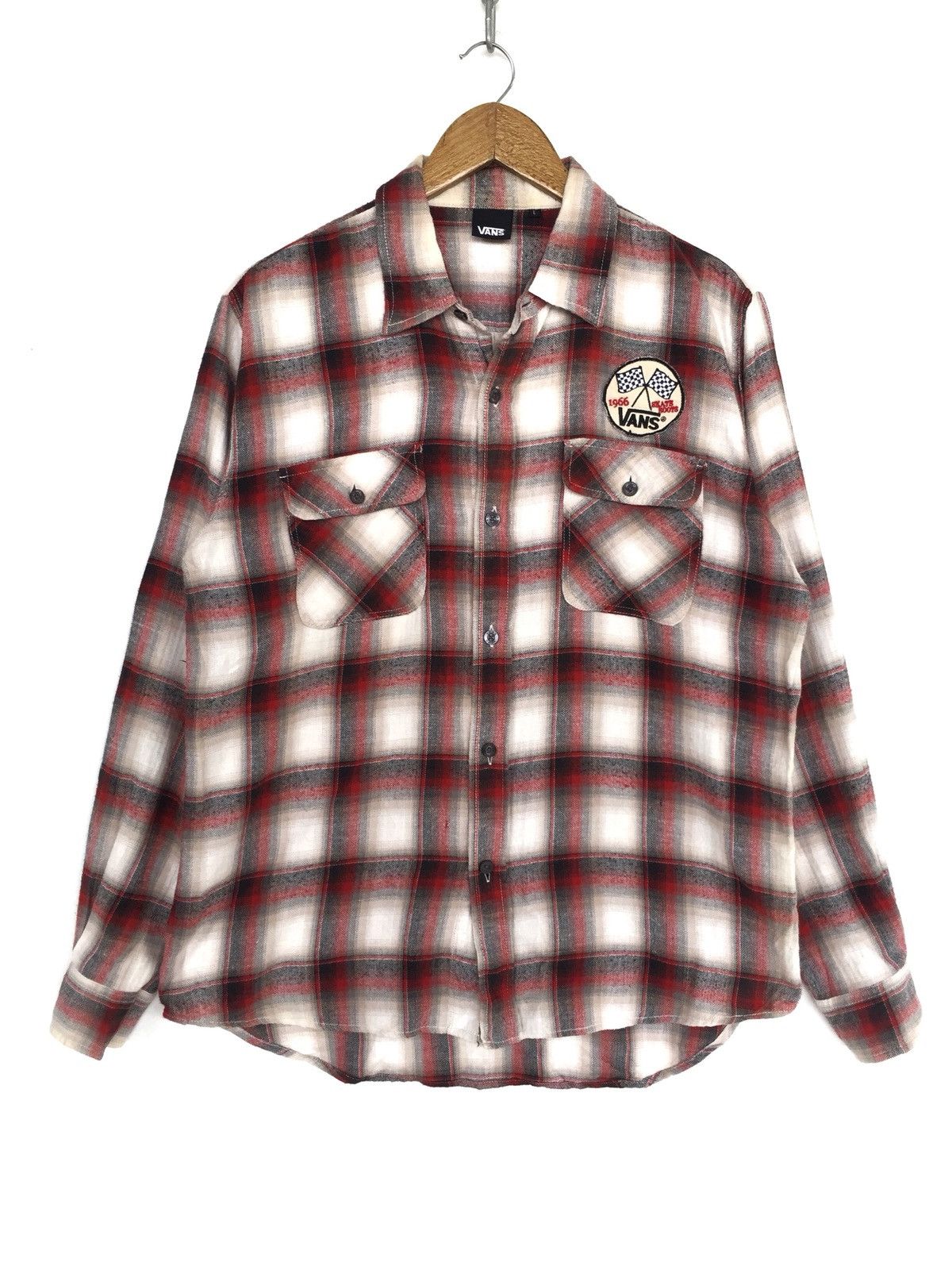 Flannel Vans 🇺🇸 Plaid Flannel Shirt Oversized Shirt Patch Size US L / EU 52-54 / 3 - 1 Thumbnail