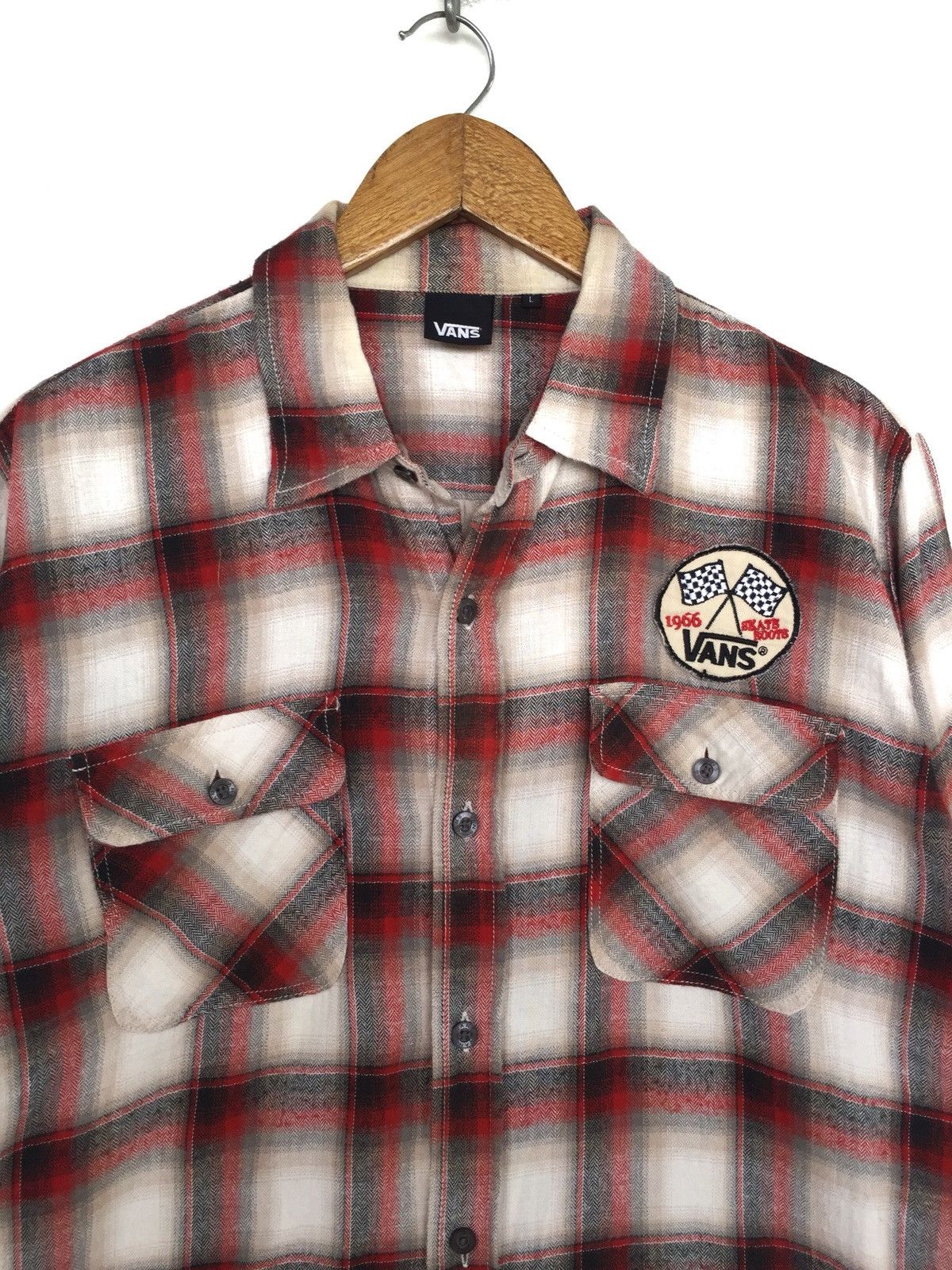Flannel Vans 🇺🇸 Plaid Flannel Shirt Oversized Shirt Patch Size US L / EU 52-54 / 3 - 2 Thumbnail