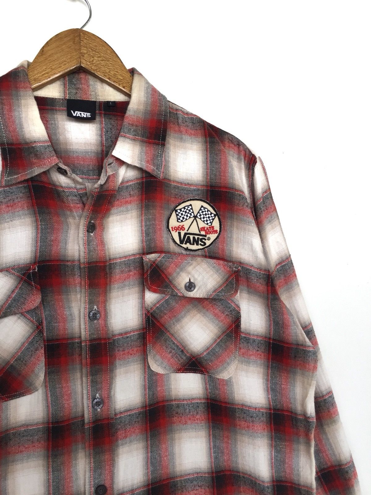 Flannel Vans 🇺🇸 Plaid Flannel Shirt Oversized Shirt Patch Size US L / EU 52-54 / 3 - 3 Thumbnail