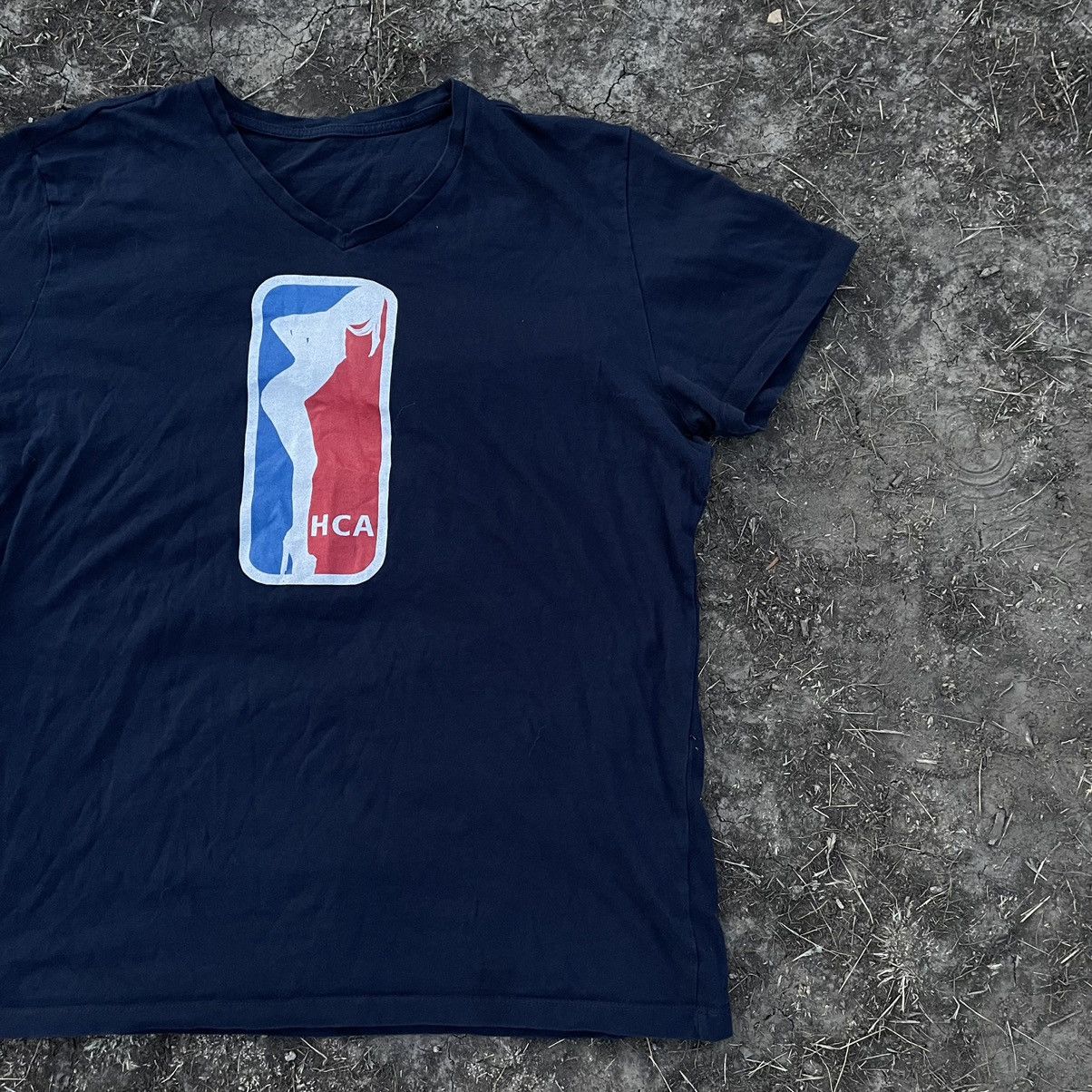 Vintage Vintage 90s NBA Graphic Tee Sun Faded Navy Blue Boxy Nylon M Size US M / EU 48-50 / 2 - 3 Thumbnail