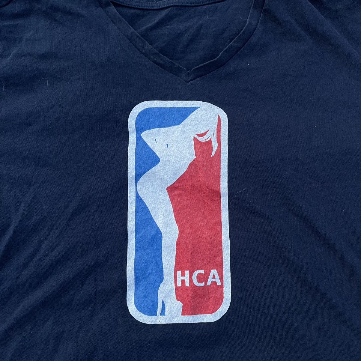 Vintage Vintage 90s NBA Graphic Tee Sun Faded Navy Blue Boxy Nylon M Size US M / EU 48-50 / 2 - 4 Thumbnail