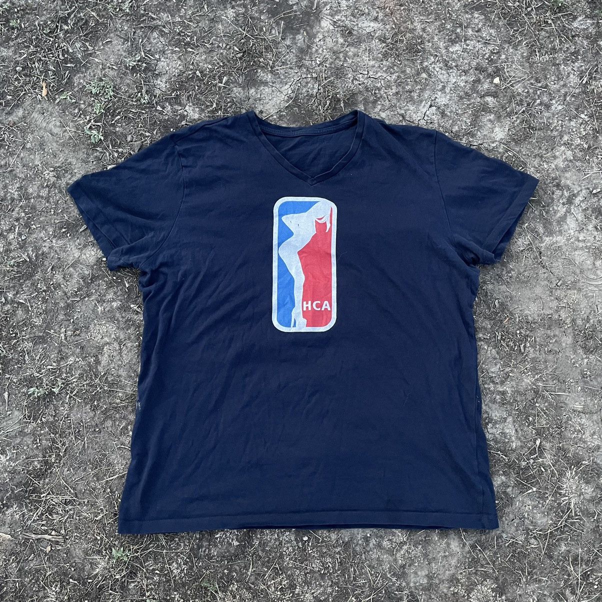 Vintage Vintage 90s NBA Graphic Tee Sun Faded Navy Blue Boxy Nylon M Size US M / EU 48-50 / 2 - 2 Thumbnail