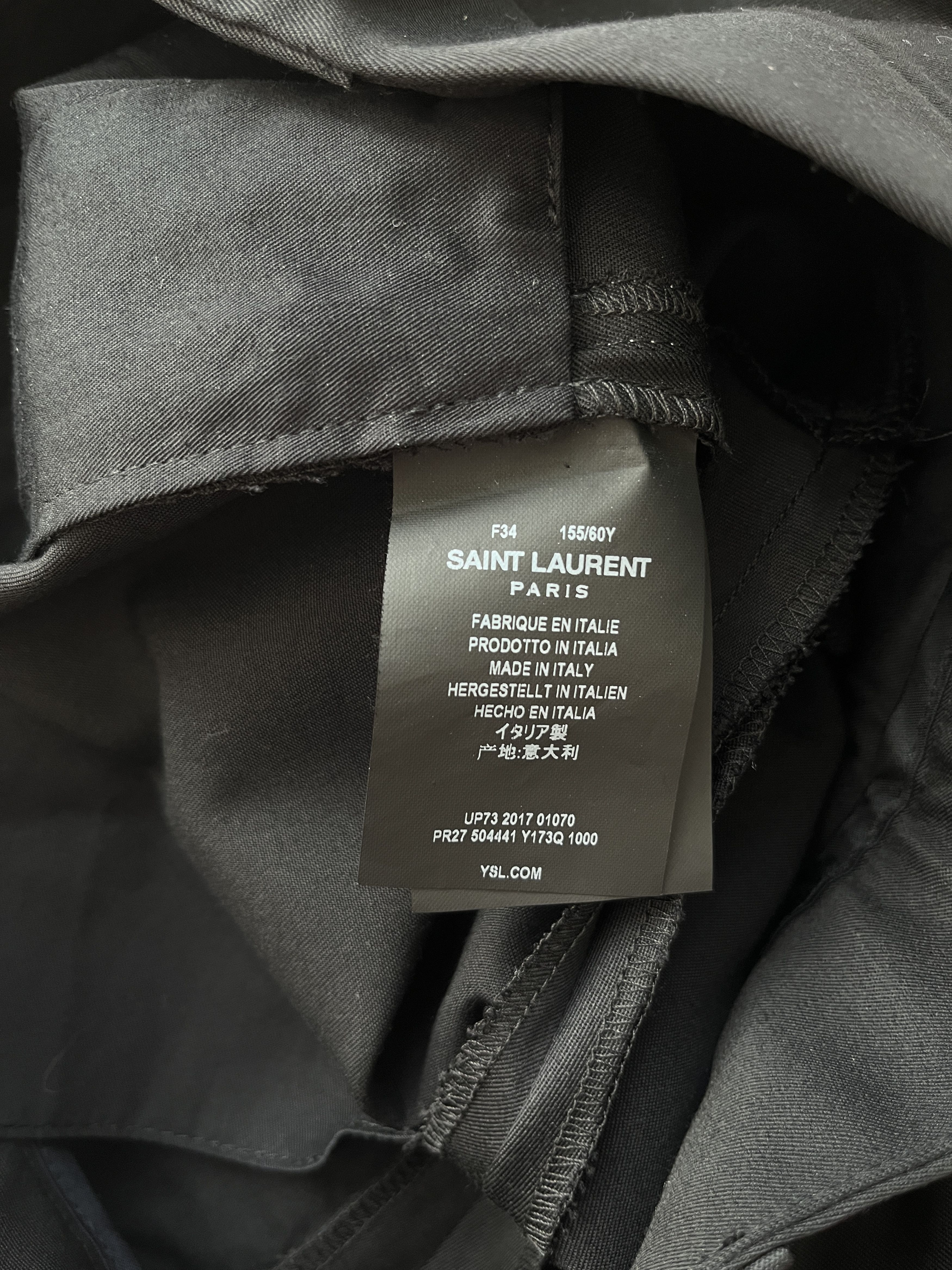 Saint Laurent Paris ⚡️QUICK SALE⚡️2017 Saint Laurent Black Pants Trousers Size 26" / US 2 / IT 38 - 5 Thumbnail