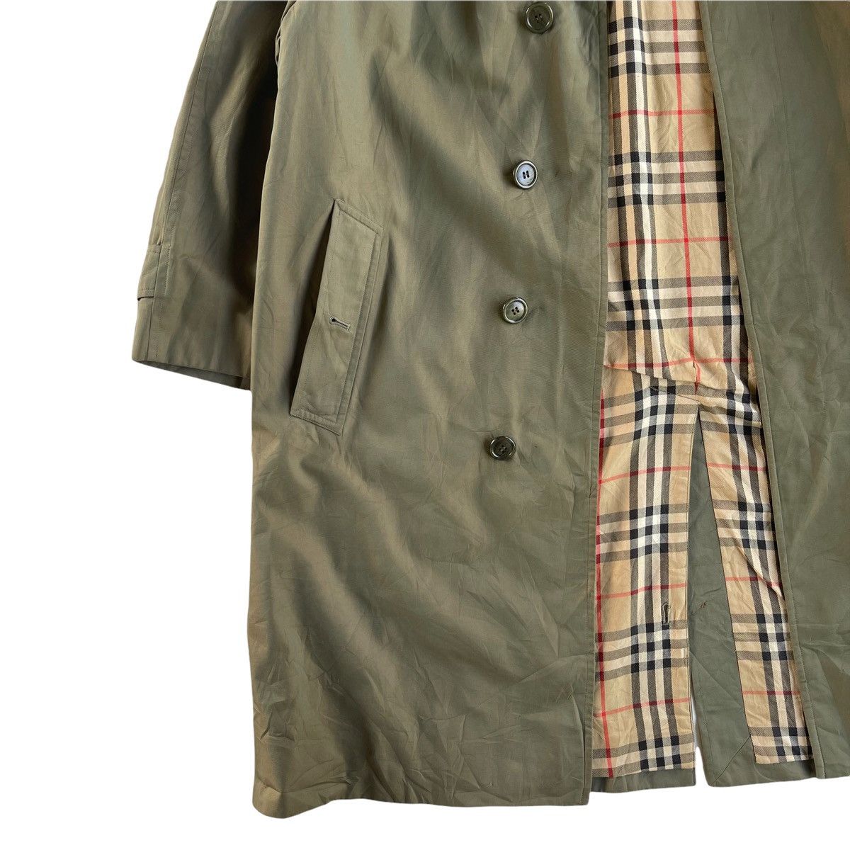 Burberry GRAIL🔥 80s Burberry Iconic Nova Check Trench Overcoat Size US XL / EU 56 / 4 - 5 Thumbnail
