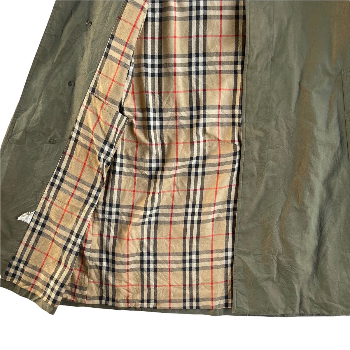 Burberry GRAIL🔥 80s Burberry Iconic Nova Check Trench Overcoat Size US XL / EU 56 / 4 - 4 Thumbnail