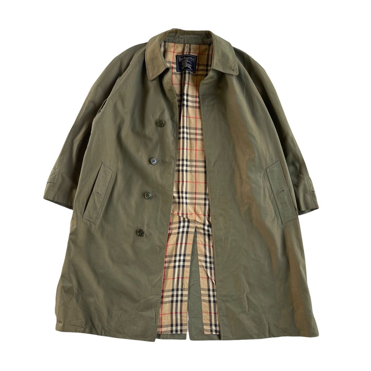 Burberry GRAIL🔥 80s Burberry Iconic Nova Check Trench Overcoat Size US XL / EU 56 / 4 - 2 Thumbnail