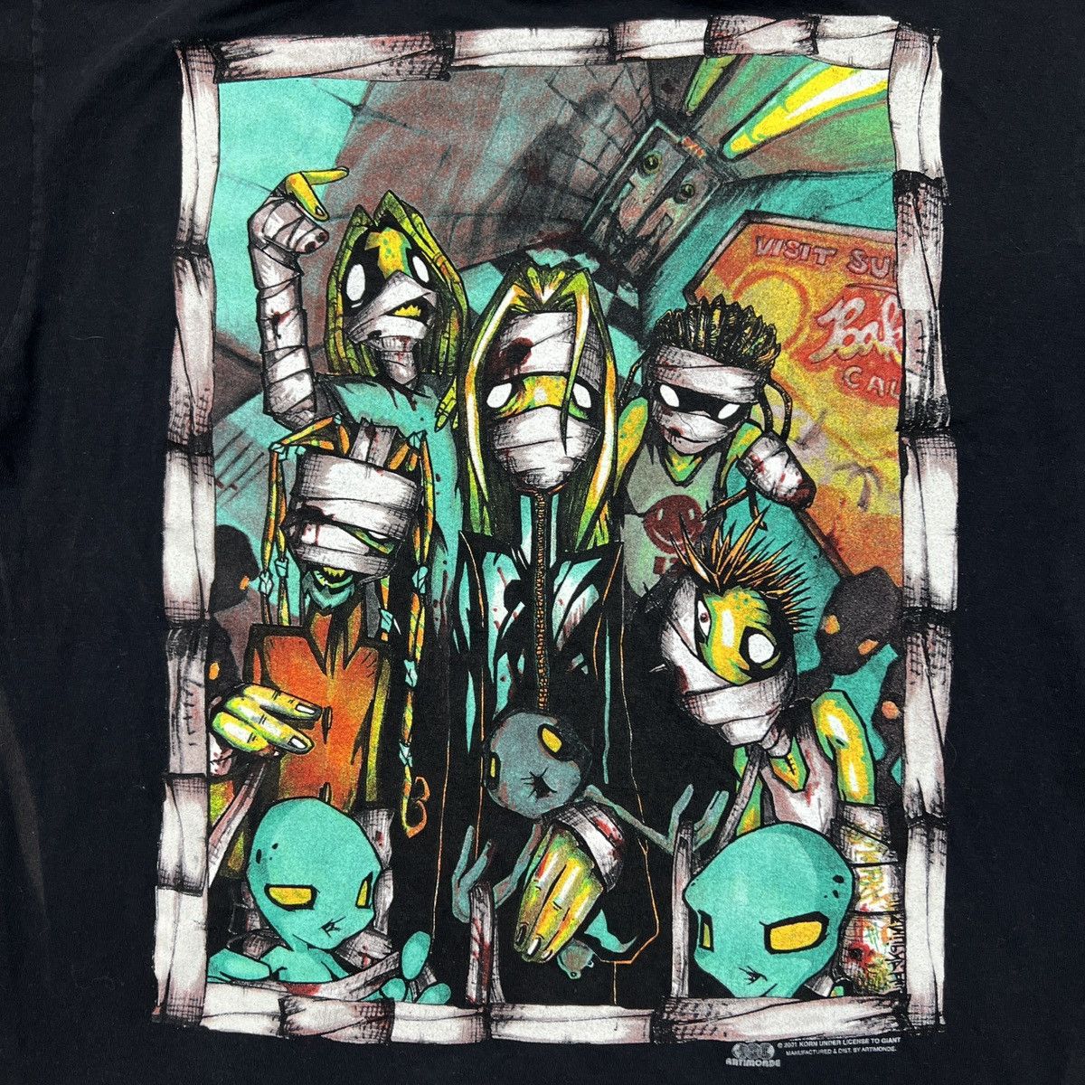 Band Tees Vintage 2001 Korn T Shirt Giant Artimonde Sun Faded Band Tee Size US L / EU 52-54 / 3 - 5 Thumbnail