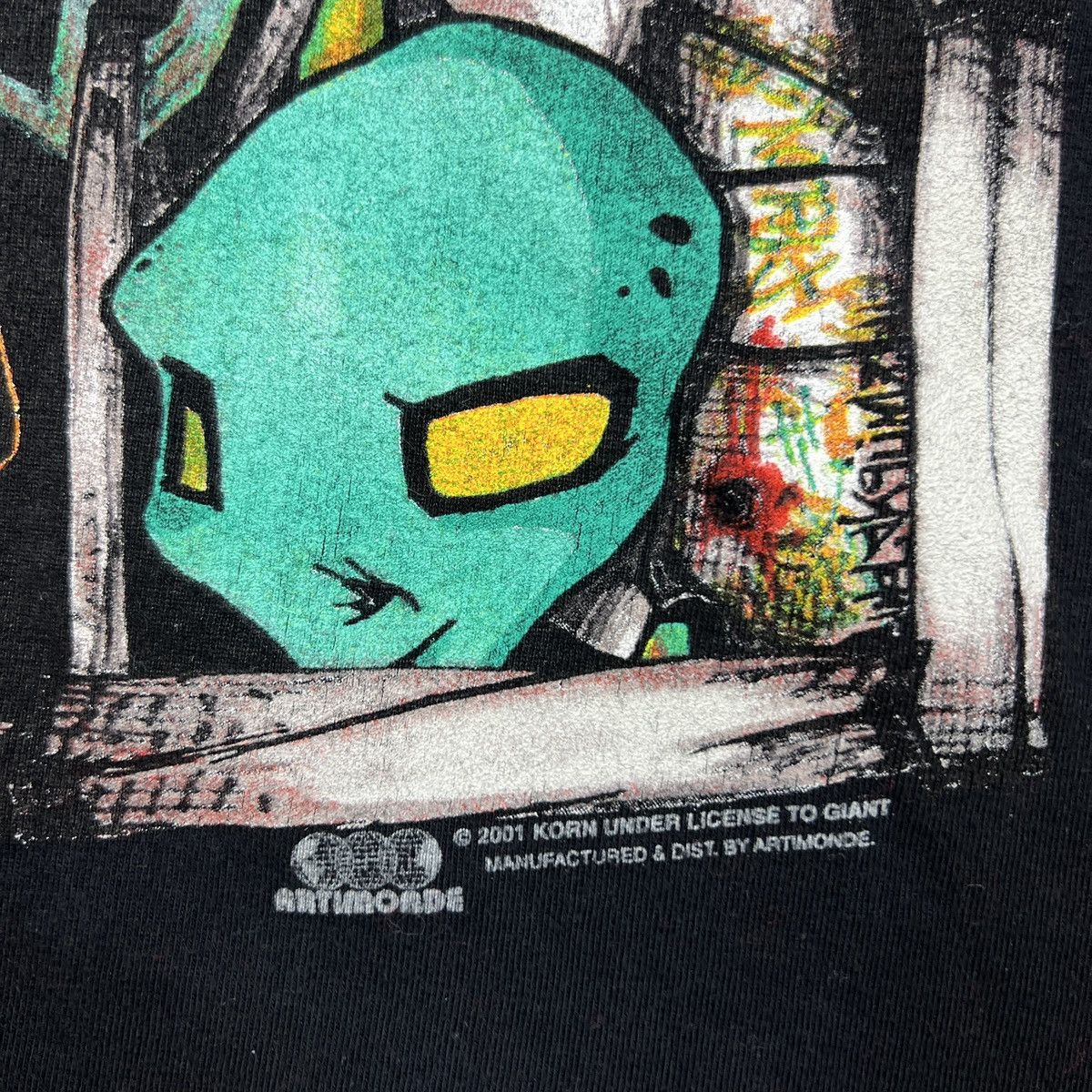 Band Tees Vintage 2001 Korn T Shirt Giant Artimonde Sun Faded Band Tee Size US L / EU 52-54 / 3 - 7 Thumbnail