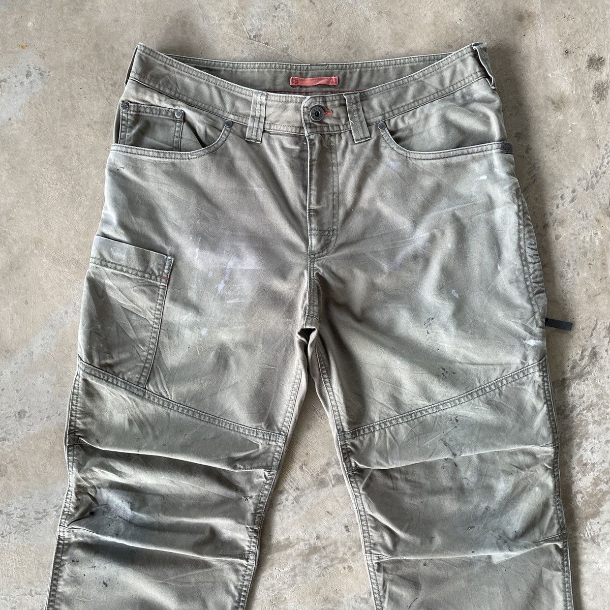 L.L. Bean Vintage LL Bean Faded/Splash Paint/Double Knee Cargo Pants Size US 34 / EU 50 - 3 Thumbnail