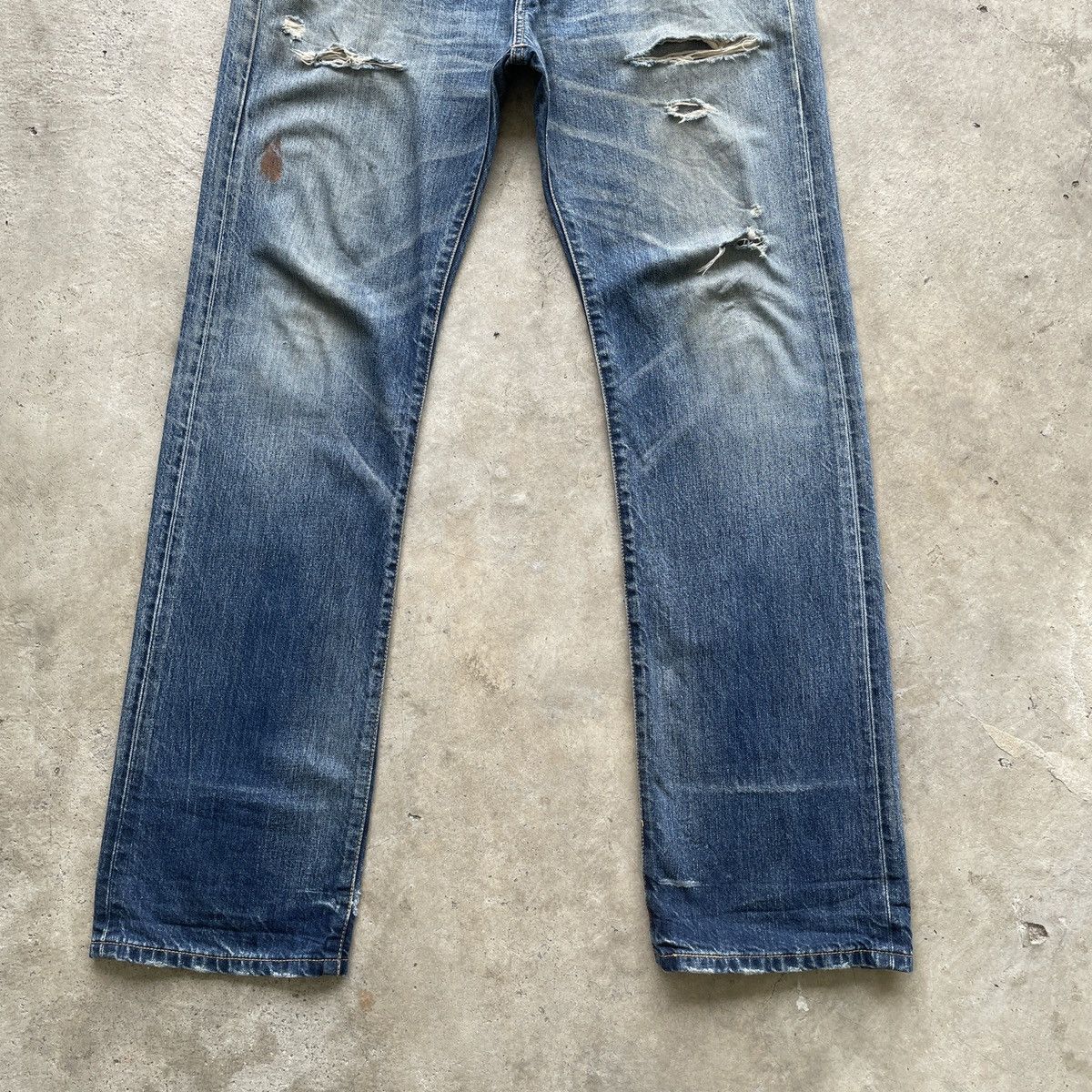 Levi's Vintage Clothing Vintage Levis 501 Distressed Denim Jeans Pants THRASHED Size US 34 / EU 50 - 5 Thumbnail