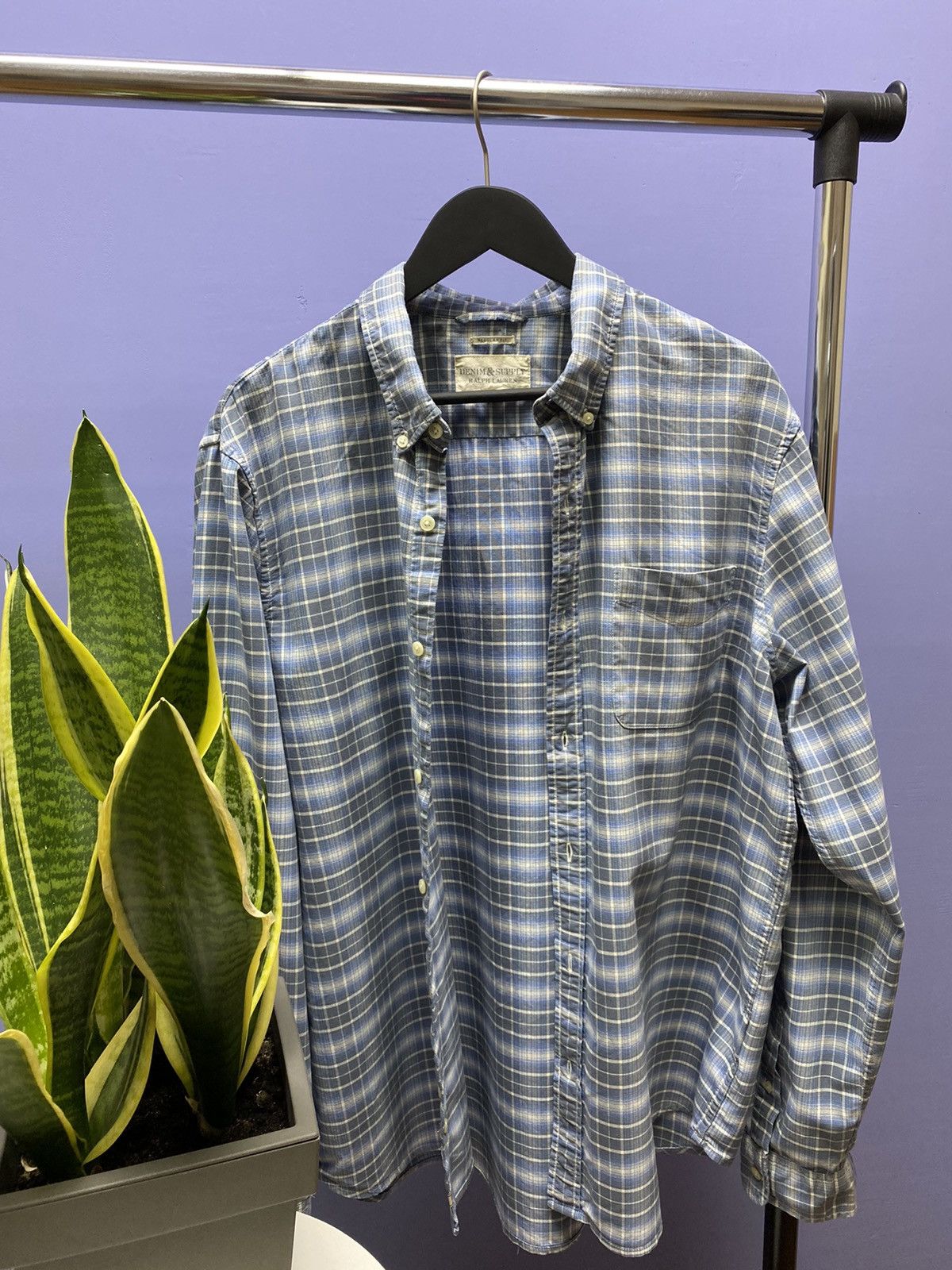 Vintage Denim And Supply Ralph Lauren Flannel Shirt Travis Style Size US XXL / EU 58 / 5 - 4 Thumbnail
