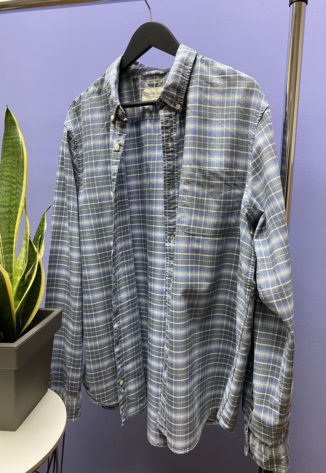 Vintage Denim And Supply Ralph Lauren Flannel Shirt Travis Style Size US XXL / EU 58 / 5 - 3 Thumbnail