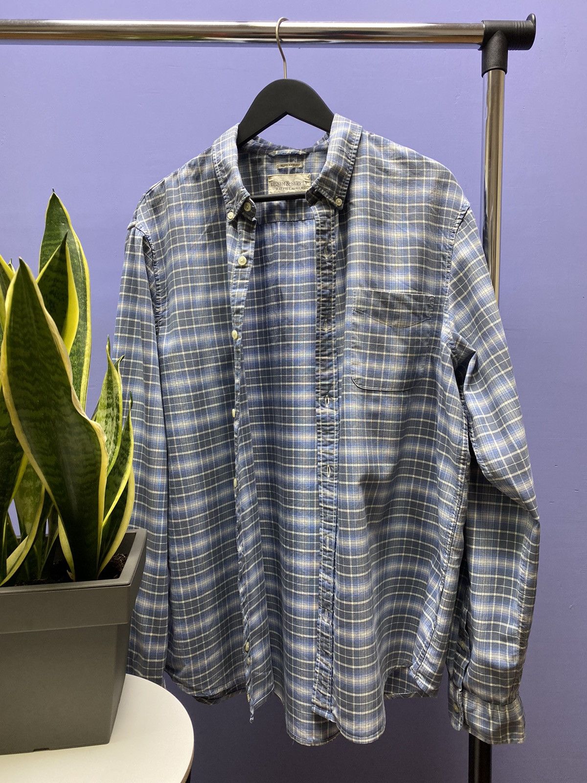 Vintage Denim And Supply Ralph Lauren Flannel Shirt Travis Style Size US XXL / EU 58 / 5 - 2 Thumbnail