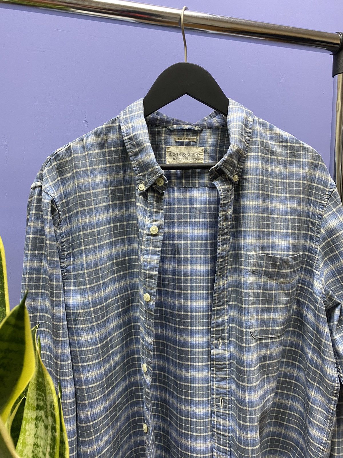 Vintage Denim And Supply Ralph Lauren Flannel Shirt Travis Style Size US XXL / EU 58 / 5 - 6 Thumbnail