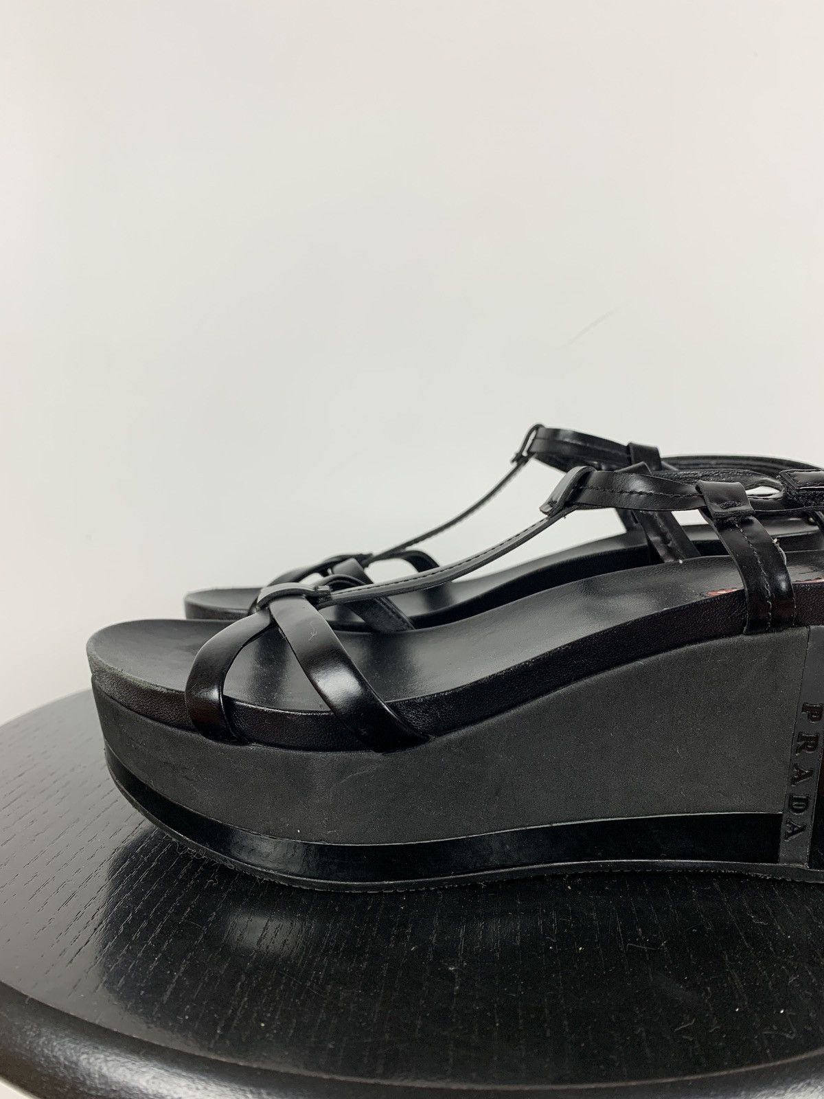 Prada Vintage Prada Patent Leather Platform Sandals Shoes Size US 6 / IT 36 - 9 Thumbnail