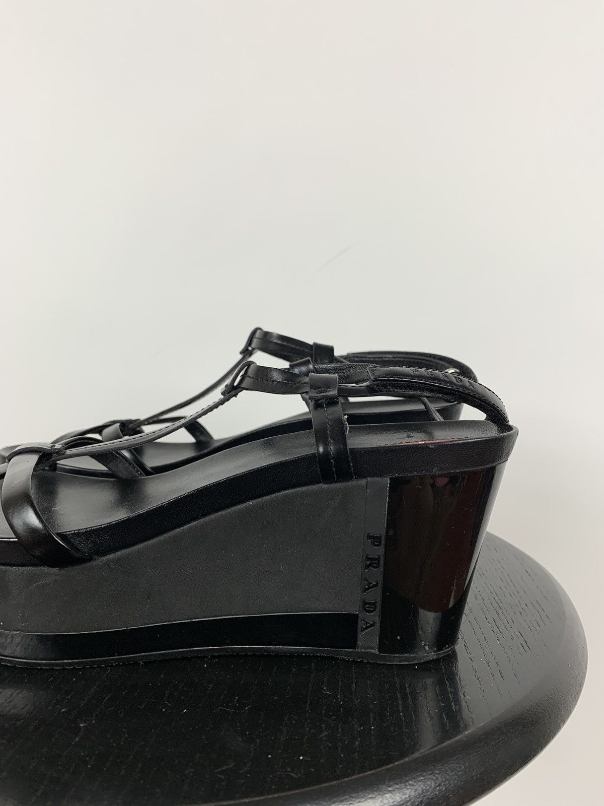 Prada Vintage Prada Patent Leather Platform Sandals Shoes Size US 6 / IT 36 - 8 Thumbnail