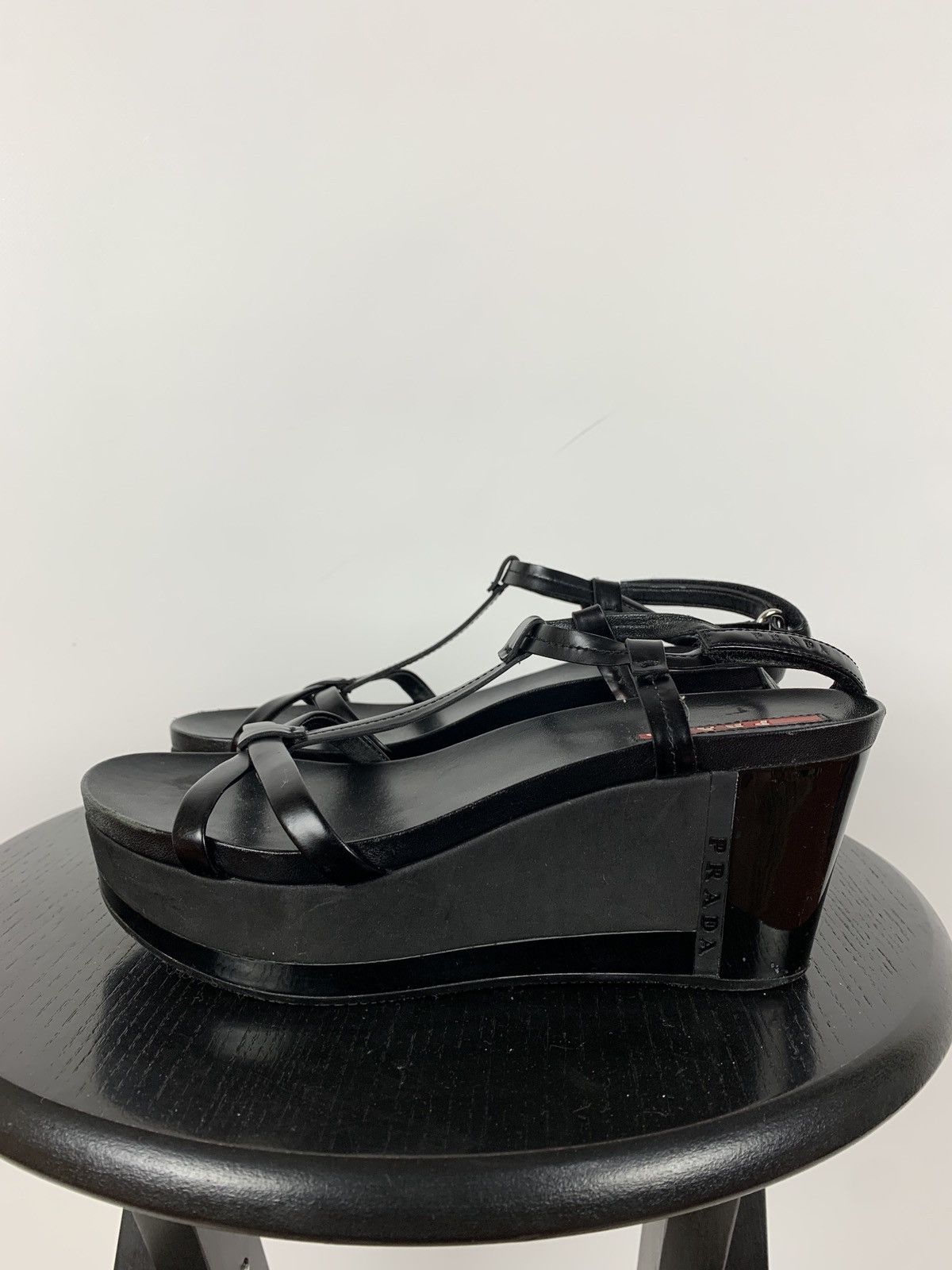 Prada Vintage Prada Patent Leather Platform Sandals Shoes Size US 6 / IT 36 - 2 Thumbnail
