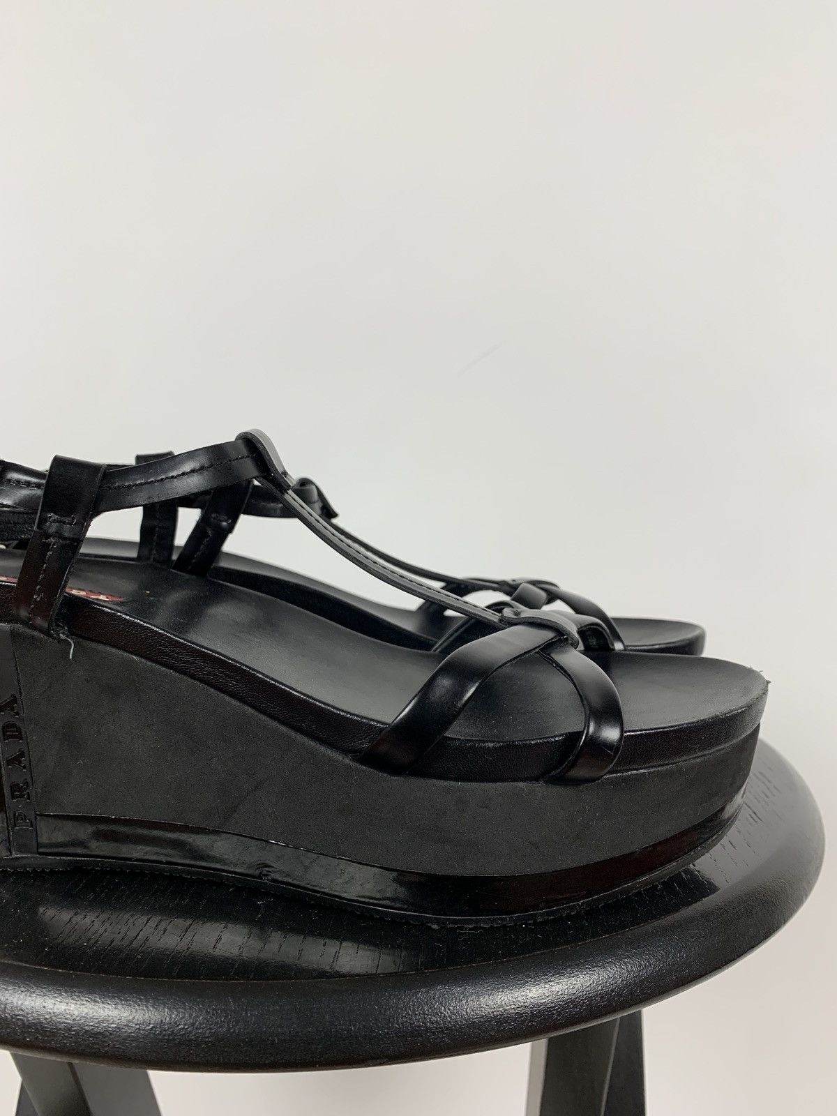 Prada Vintage Prada Patent Leather Platform Sandals Shoes Size US 6 / IT 36 - 12 Thumbnail