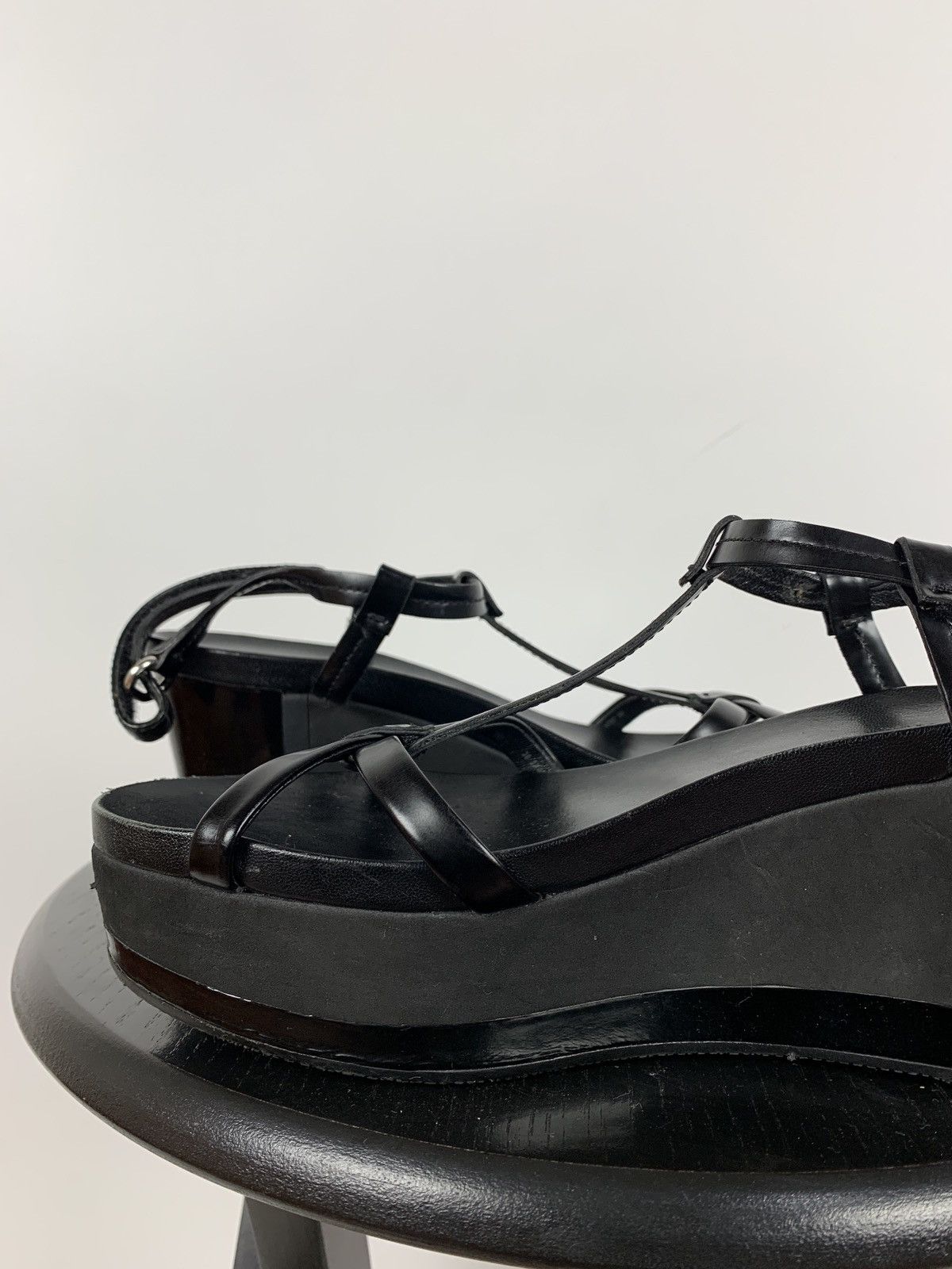 Prada Vintage Prada Patent Leather Platform Sandals Shoes Size US 6 / IT 36 - 14 Thumbnail
