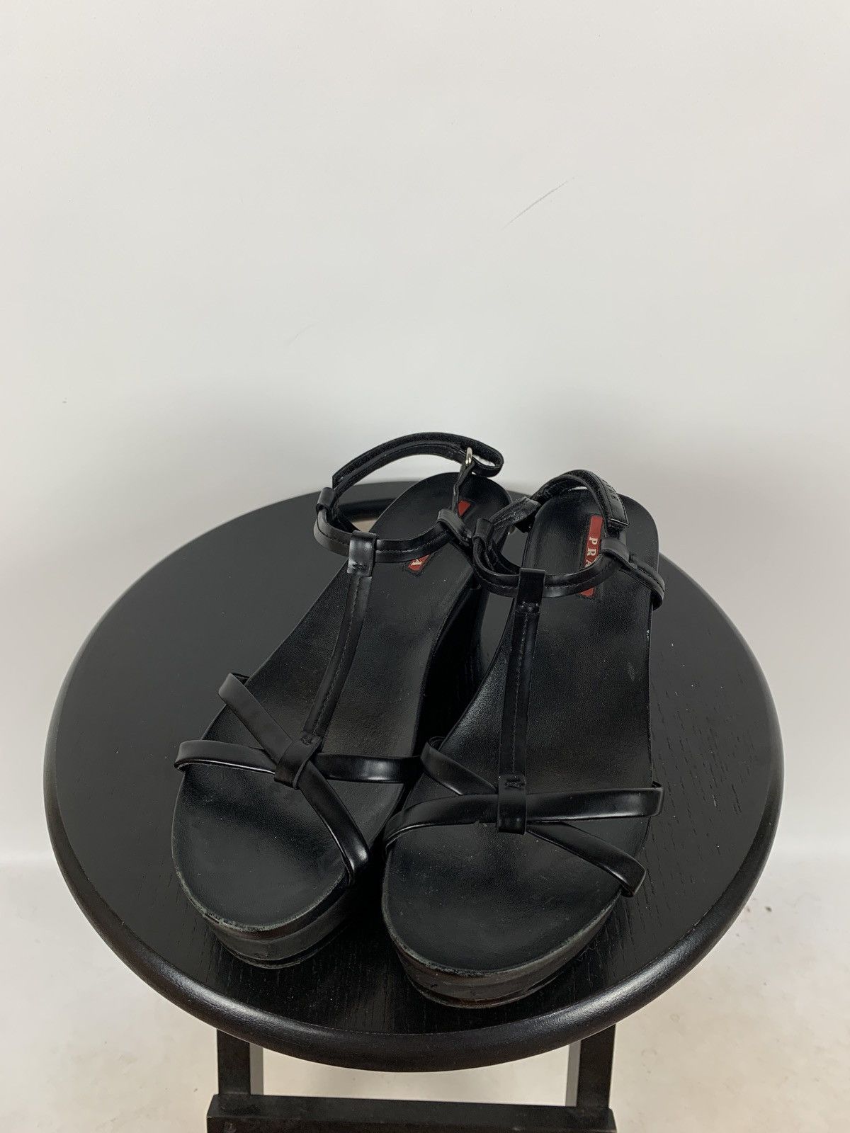 Prada Vintage Prada Patent Leather Platform Sandals Shoes Size US 6 / IT 36 - 3 Thumbnail