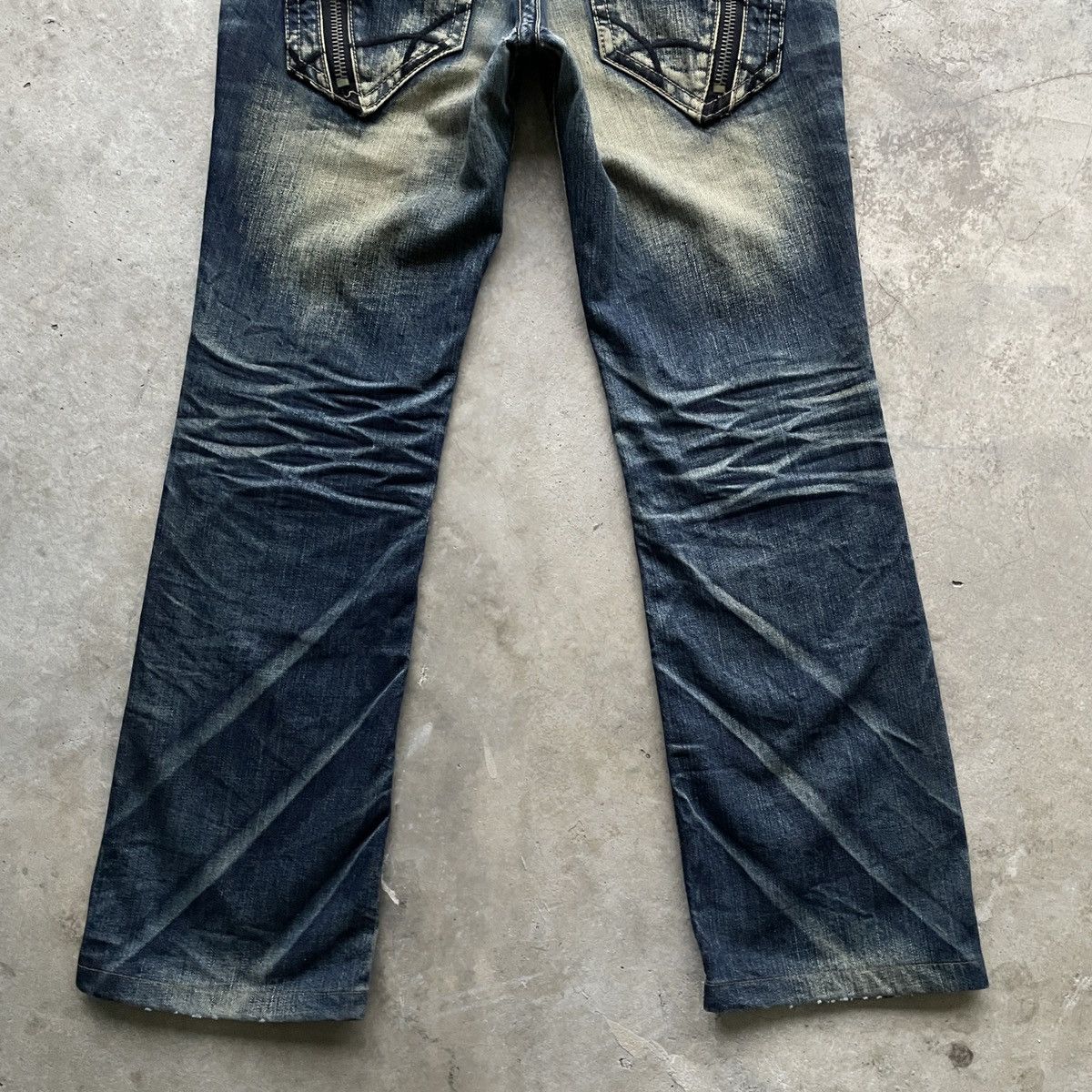Japanese Brand × Jean W30💥 Vintage Lolita FLARE Faded Denim Jeans Pants BOOTCUT Size US 30 / EU 46 - 13 Thumbnail