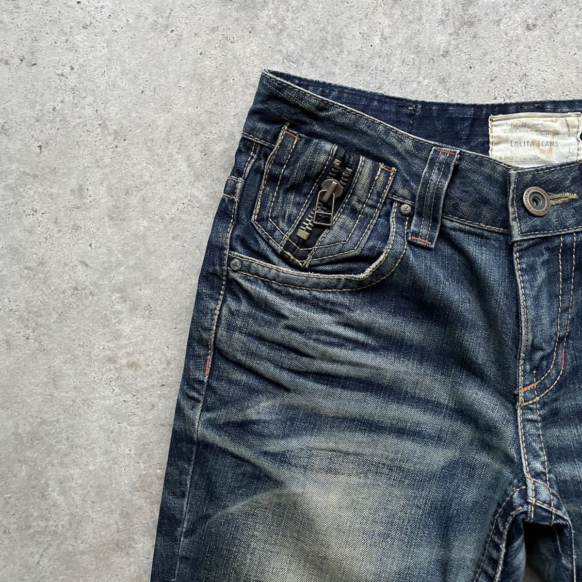 Japanese Brand × Jean W30💥 Vintage Lolita FLARE Faded Denim Jeans Pants BOOTCUT Size US 30 / EU 46 - 3 Thumbnail