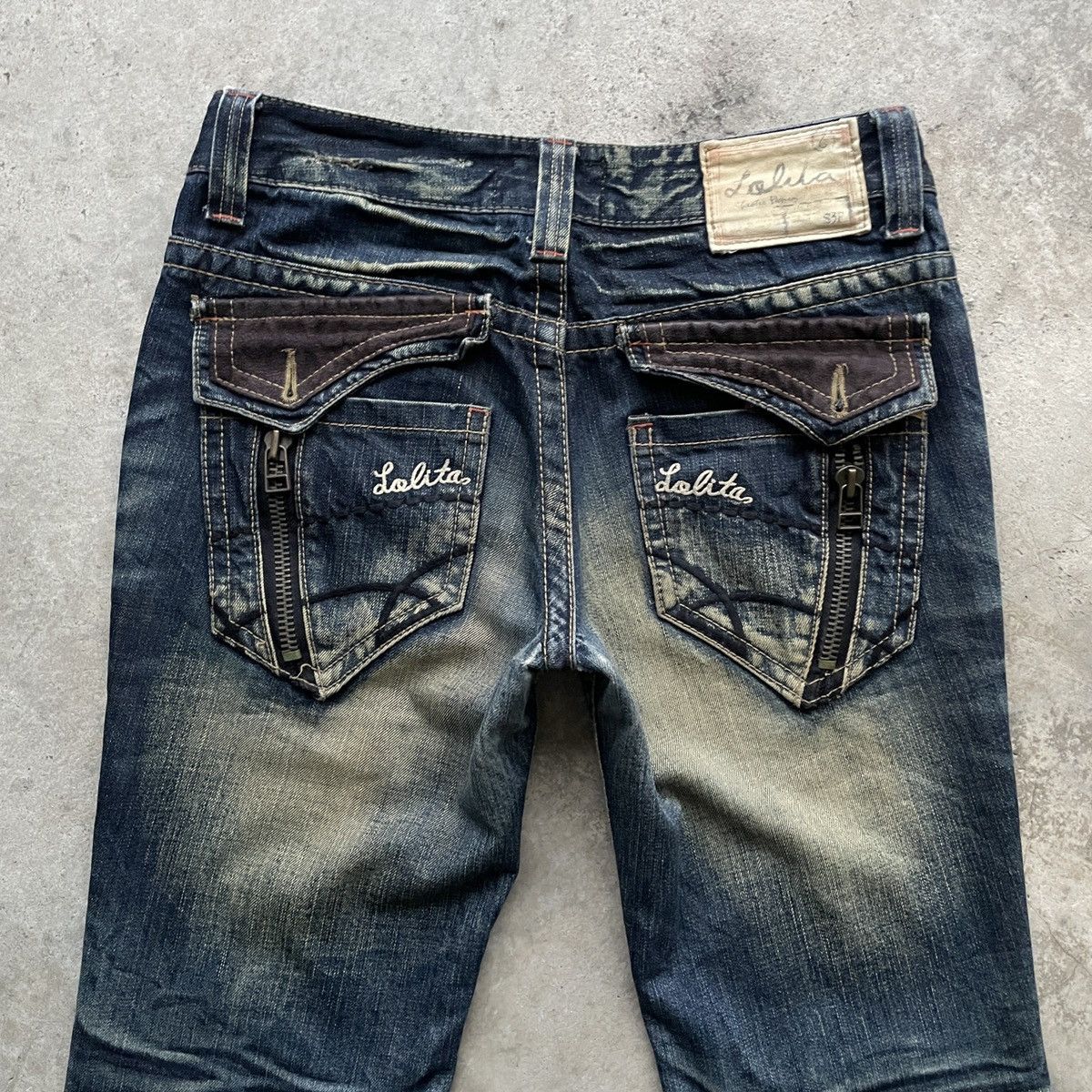 Japanese Brand × Jean W30💥 Vintage Lolita FLARE Faded Denim Jeans Pants BOOTCUT Size US 30 / EU 46 - 12 Thumbnail