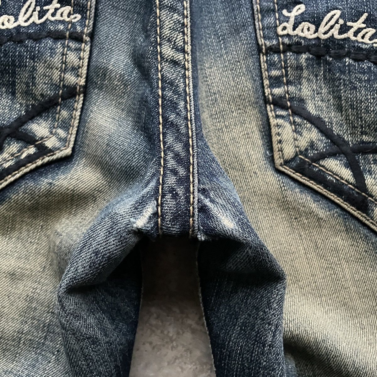 Japanese Brand × Jean W30💥 Vintage Lolita FLARE Faded Denim Jeans Pants BOOTCUT Size US 30 / EU 46 - 11 Thumbnail