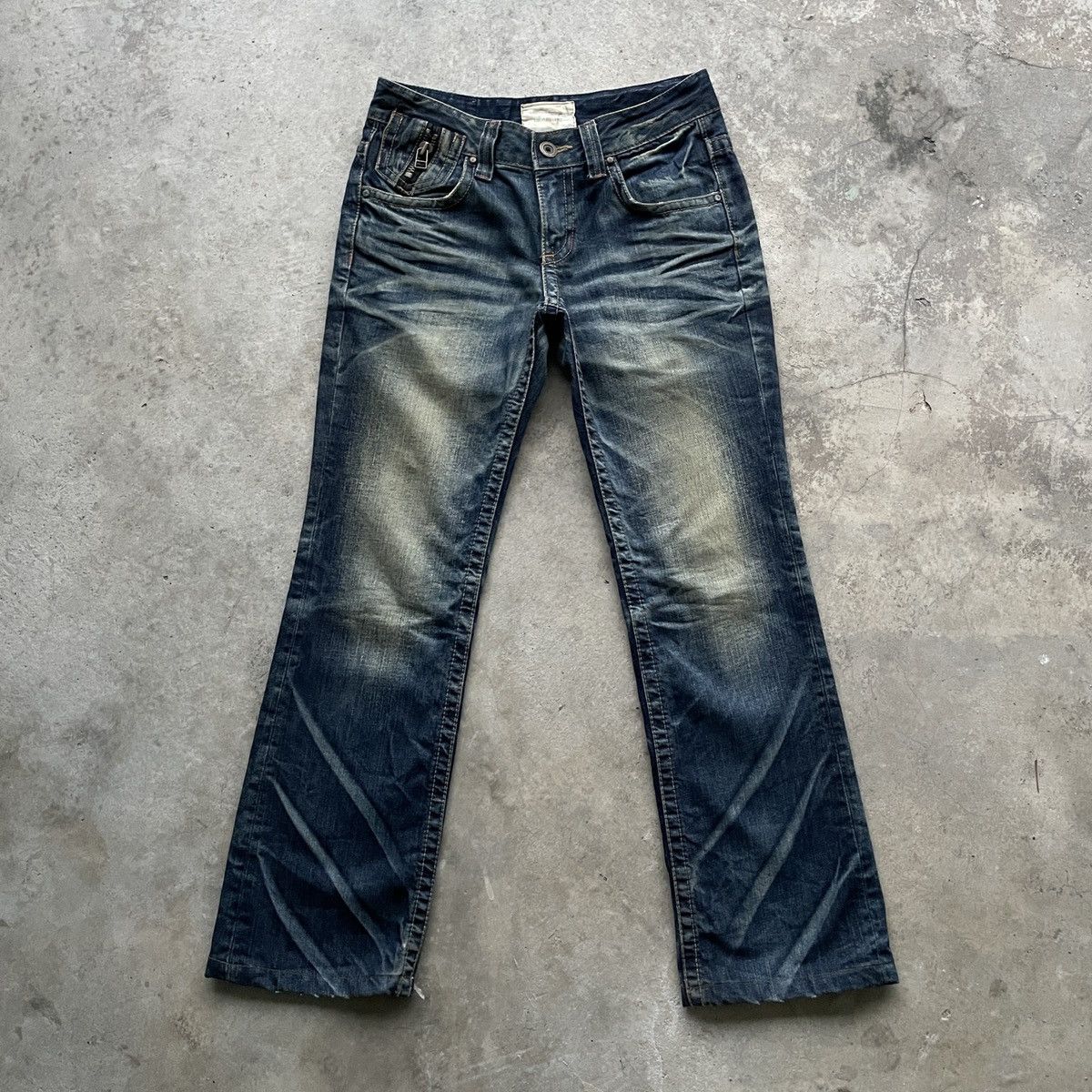 Japanese Brand × Jean W30💥 Vintage Lolita FLARE Faded Denim Jeans Pants BOOTCUT Size US 30 / EU 46 - 1 Thumbnail