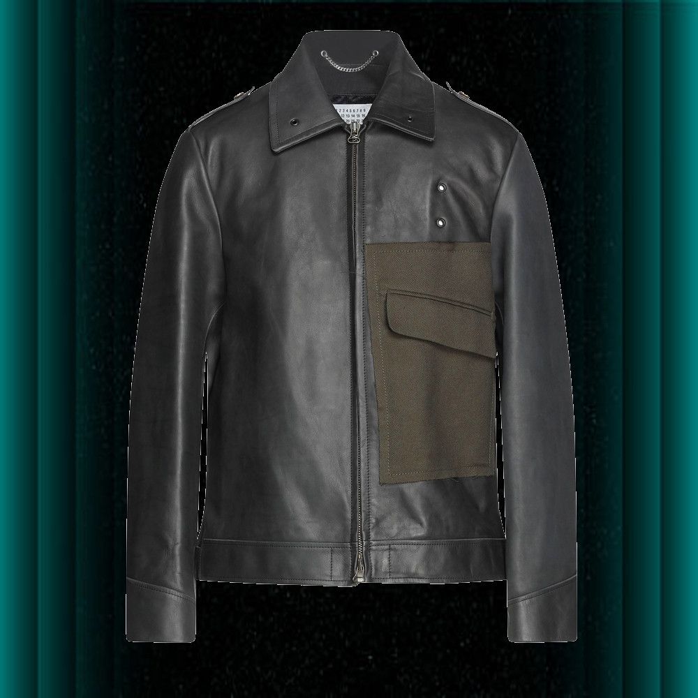 Maison Margiela Leather Jacket in Black Size US M / EU 48-50 / 2 - 1 Thumbnail