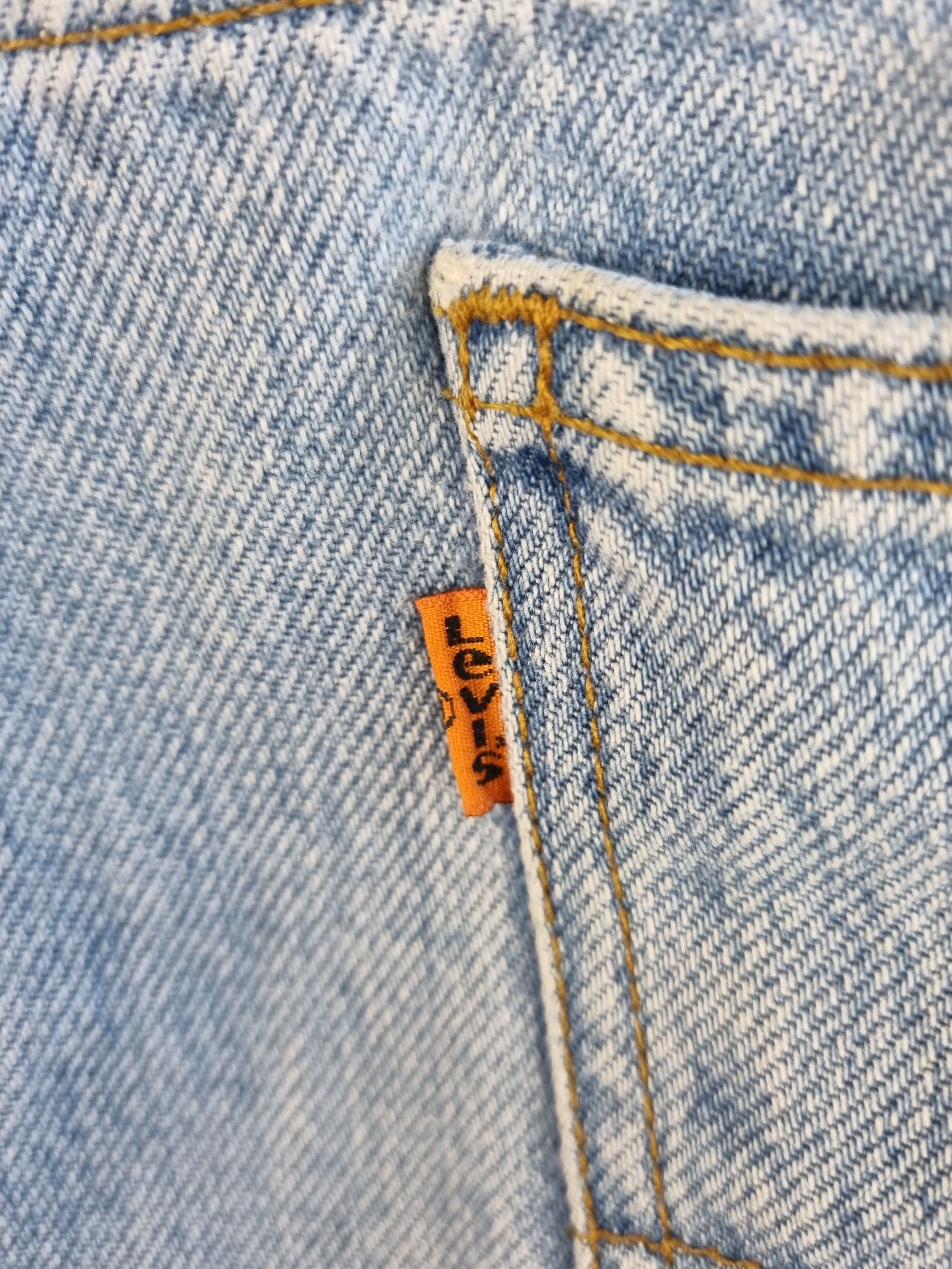 Levi's × Vintage 80s Awesome Levis Orange Tab Button Fly Washed shorts Size US 33 - 3 Thumbnail