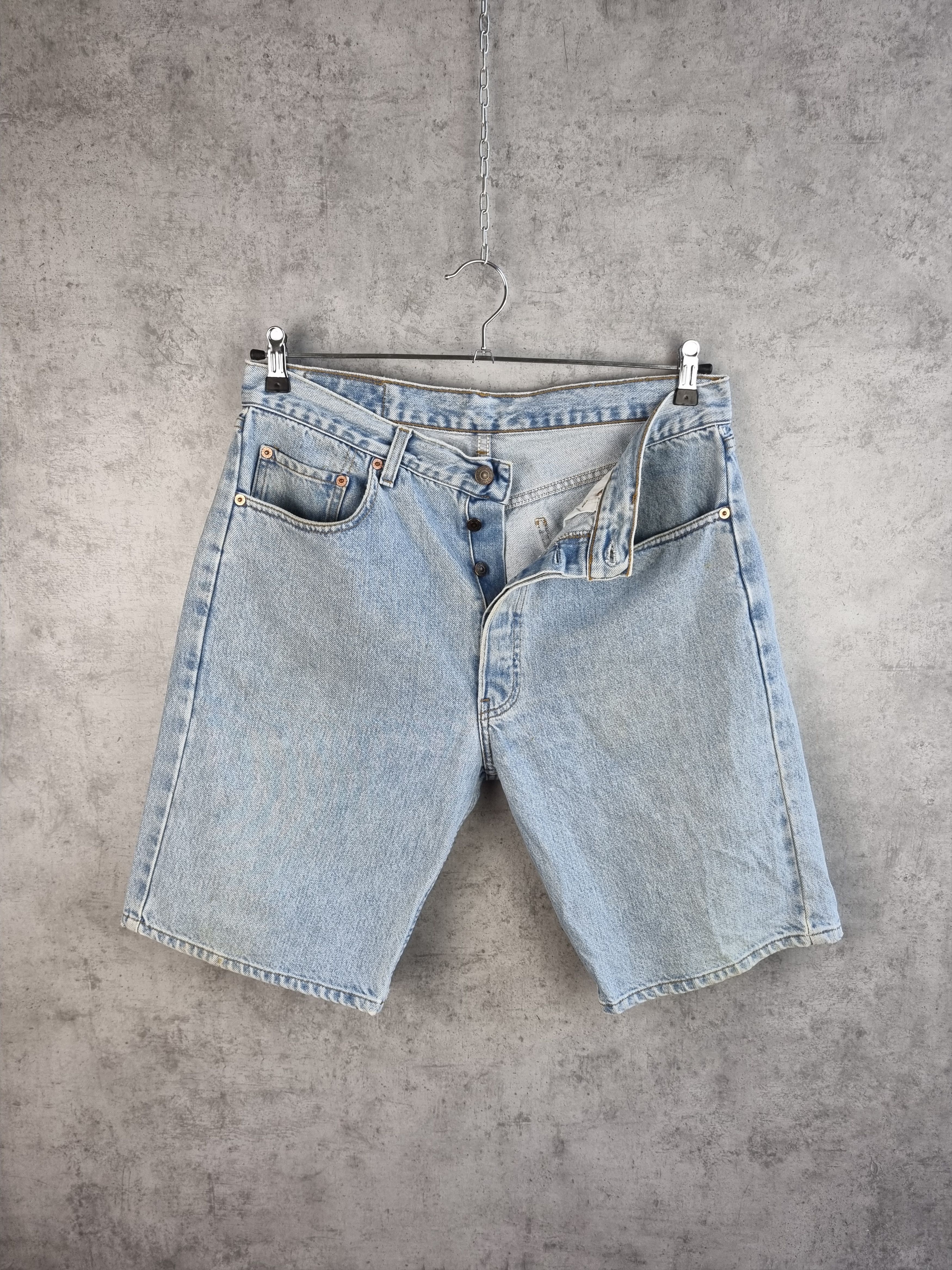 Levi's × Vintage 80s Awesome Levis Orange Tab Button Fly Washed shorts Size US 33 - 2 Thumbnail