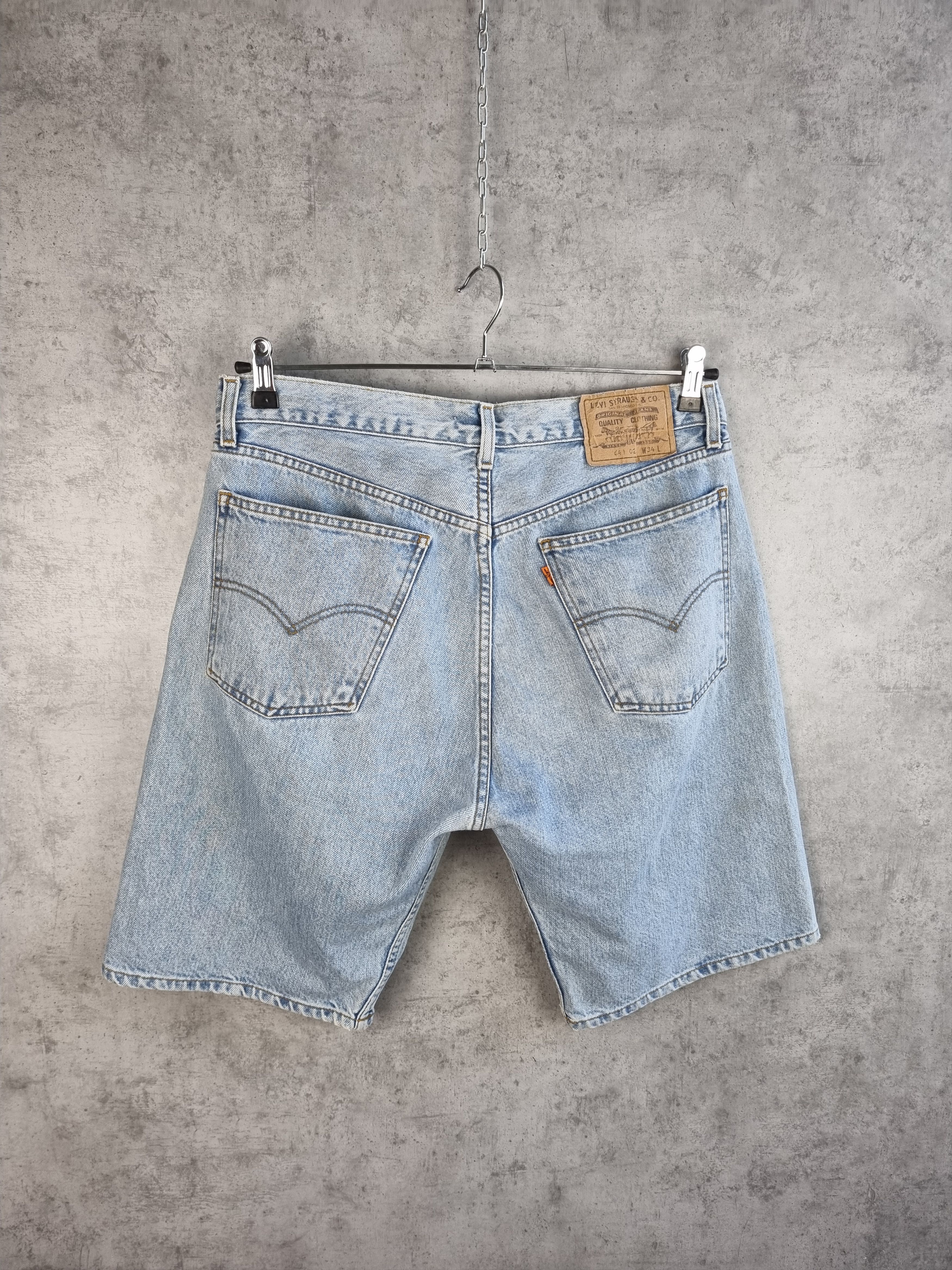Levi's × Vintage 80s Awesome Levis Orange Tab Button Fly Washed shorts Size US 33 - 1 Thumbnail