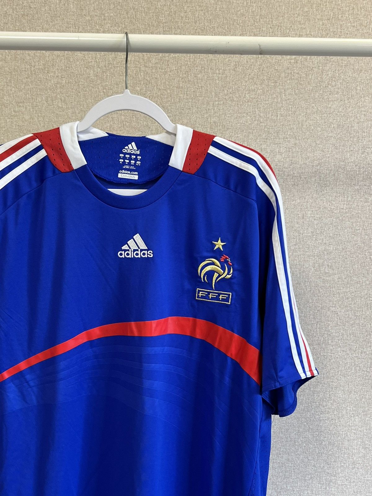 Adidas Vintage 2008 Adidas France football blue jersey Size US XL / EU 56 / 4 - 2 Thumbnail