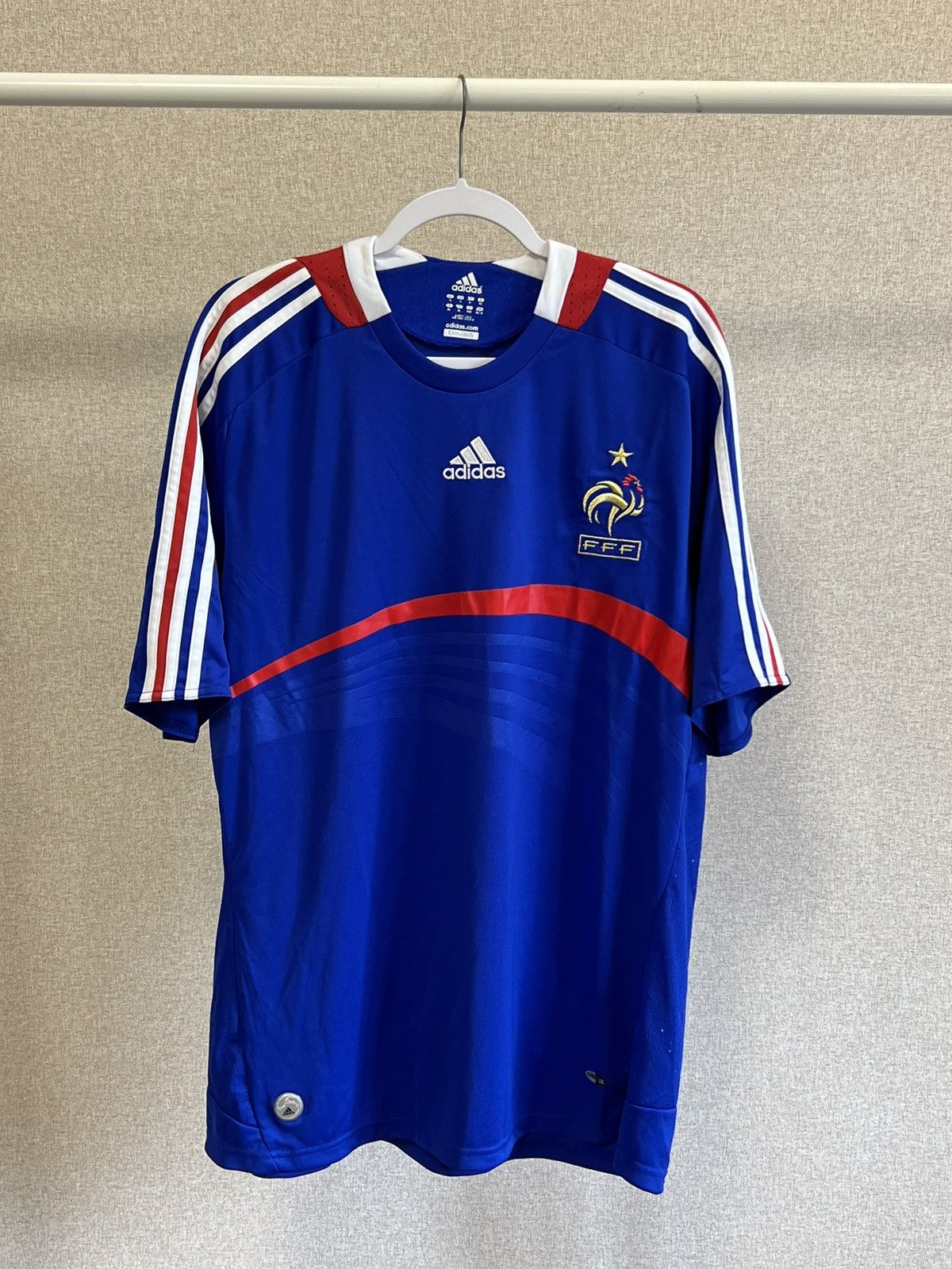 Adidas Vintage 2008 Adidas France football blue jersey Size US XL / EU 56 / 4 - 1 Thumbnail