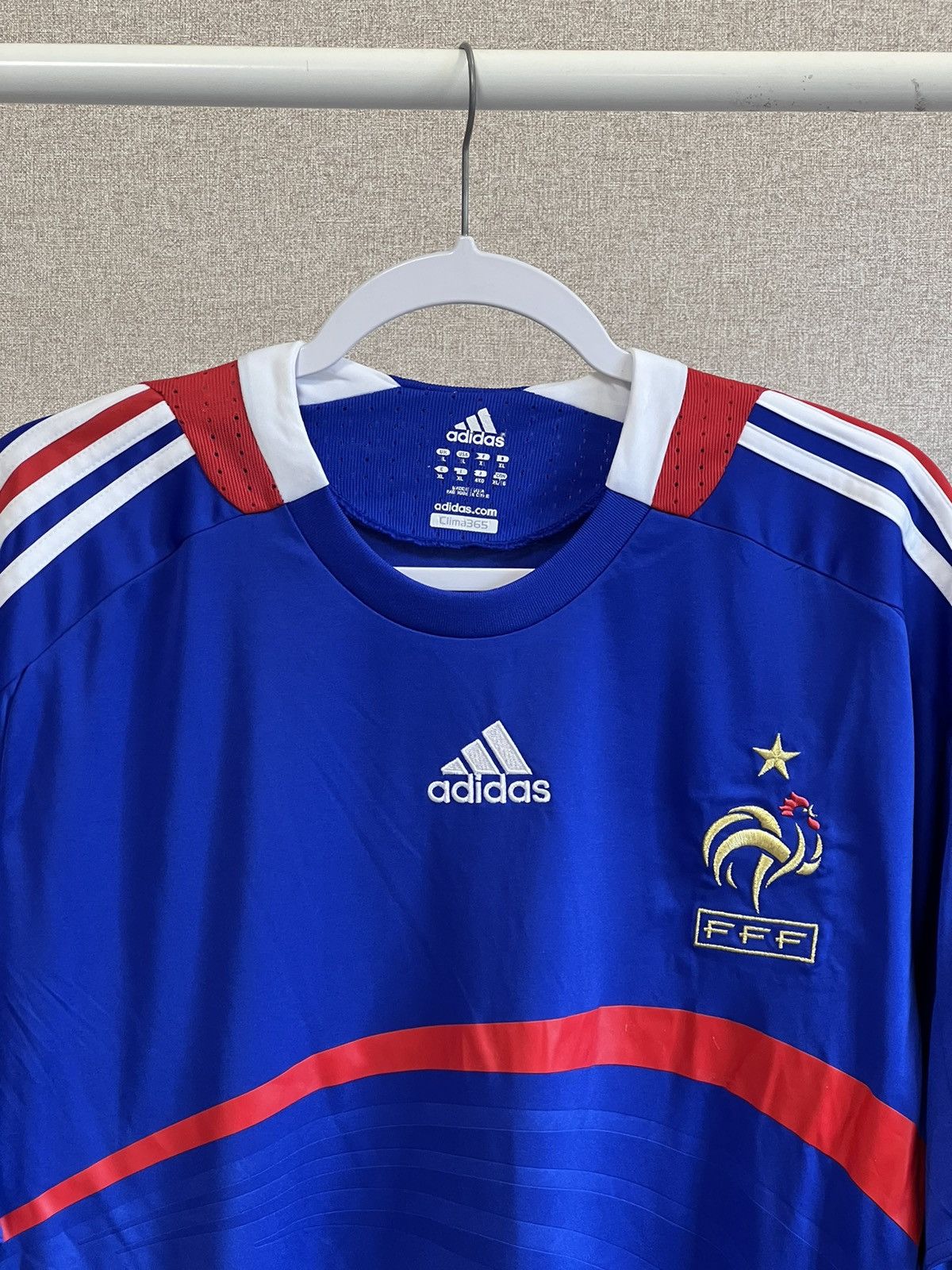 Adidas Vintage 2008 Adidas France football blue jersey Size US XL / EU 56 / 4 - 4 Thumbnail