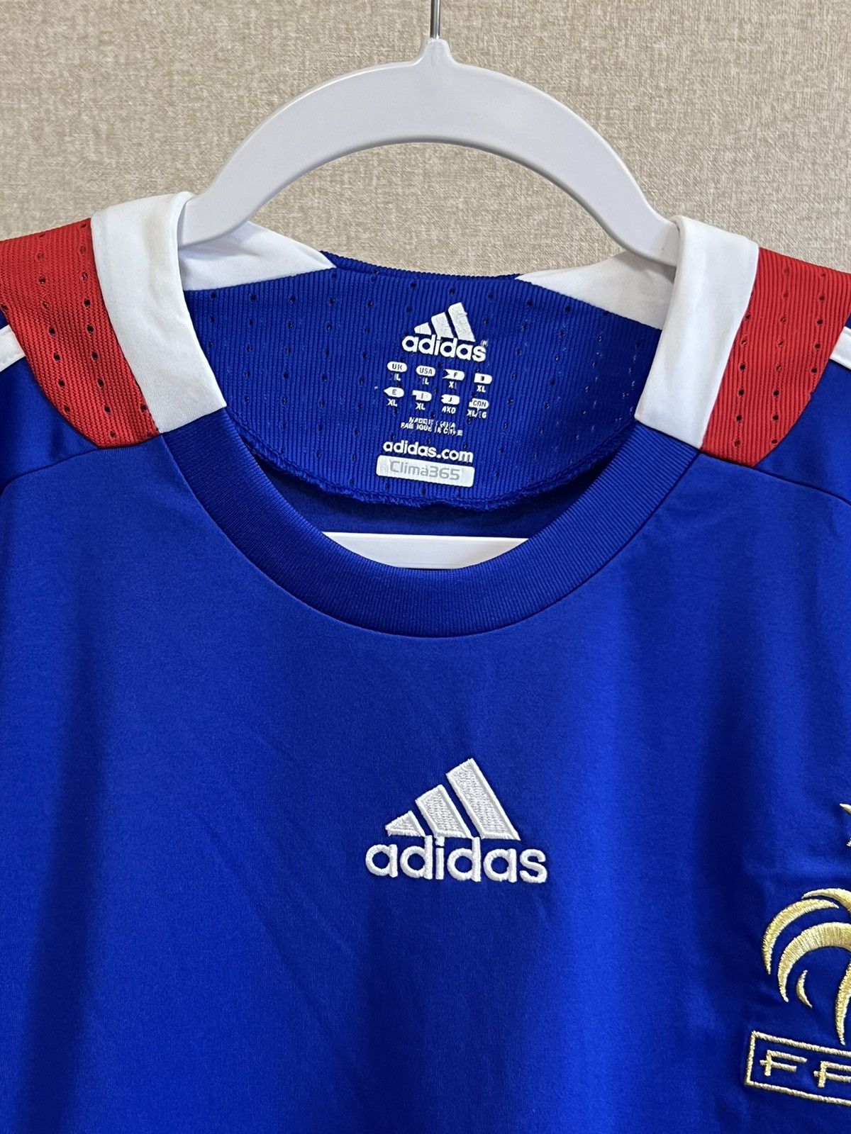 Adidas Vintage 2008 Adidas France football blue jersey Size US XL / EU 56 / 4 - 3 Thumbnail