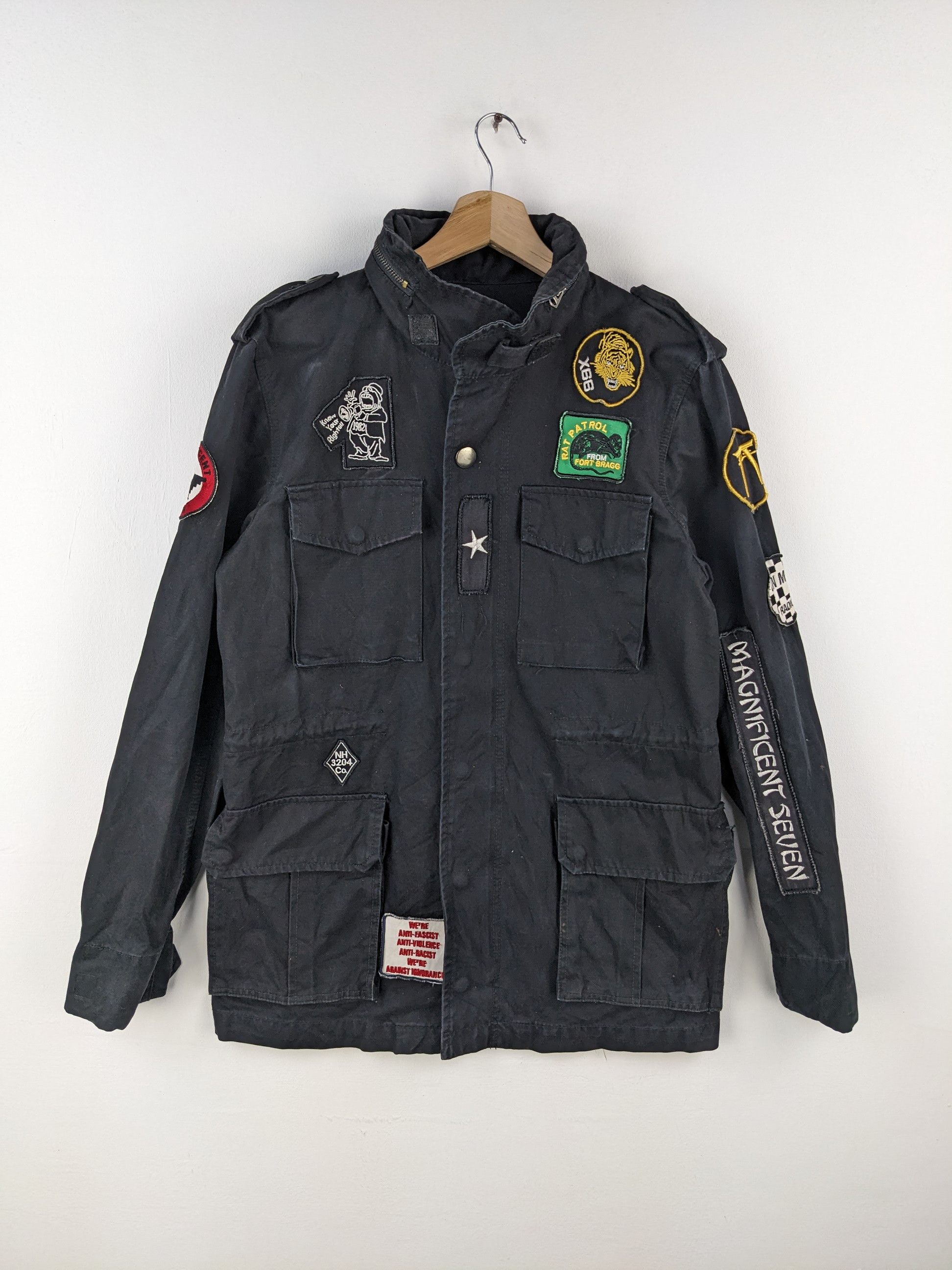 Japanese Brand 🇯🇵 Vintage 90s Bondage Jacket Patches Skull Airborne Size US M / EU 48-50 / 2 - 1 Thumbnail