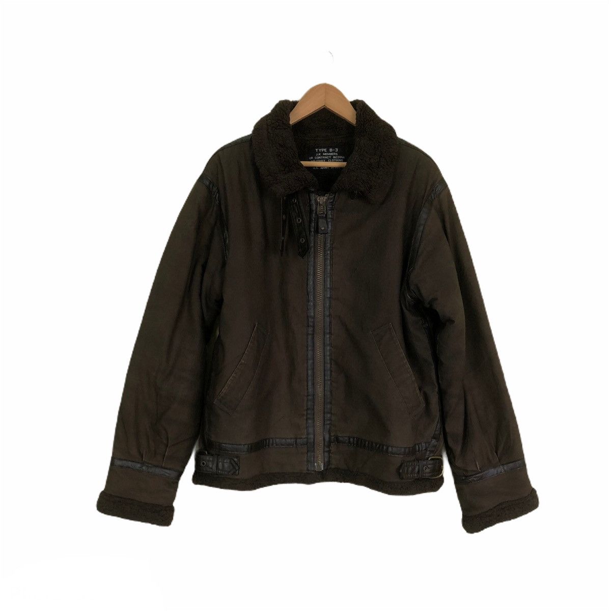 Vintage 🔥VINTAGE SHEARLING LEATHER JACKET MINK FUR AIR FORCE ARMY Size US M / EU 48-50 / 2 - 2 Thumbnail