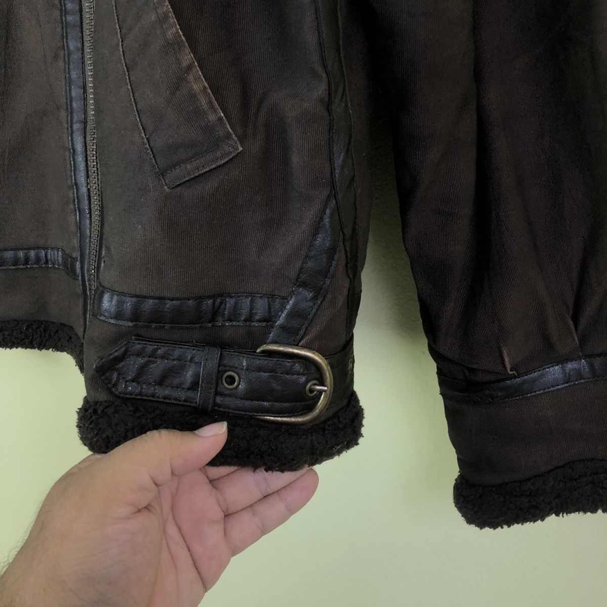 Vintage 🔥VINTAGE SHEARLING LEATHER JACKET MINK FUR AIR FORCE ARMY Size US M / EU 48-50 / 2 - 9 Thumbnail