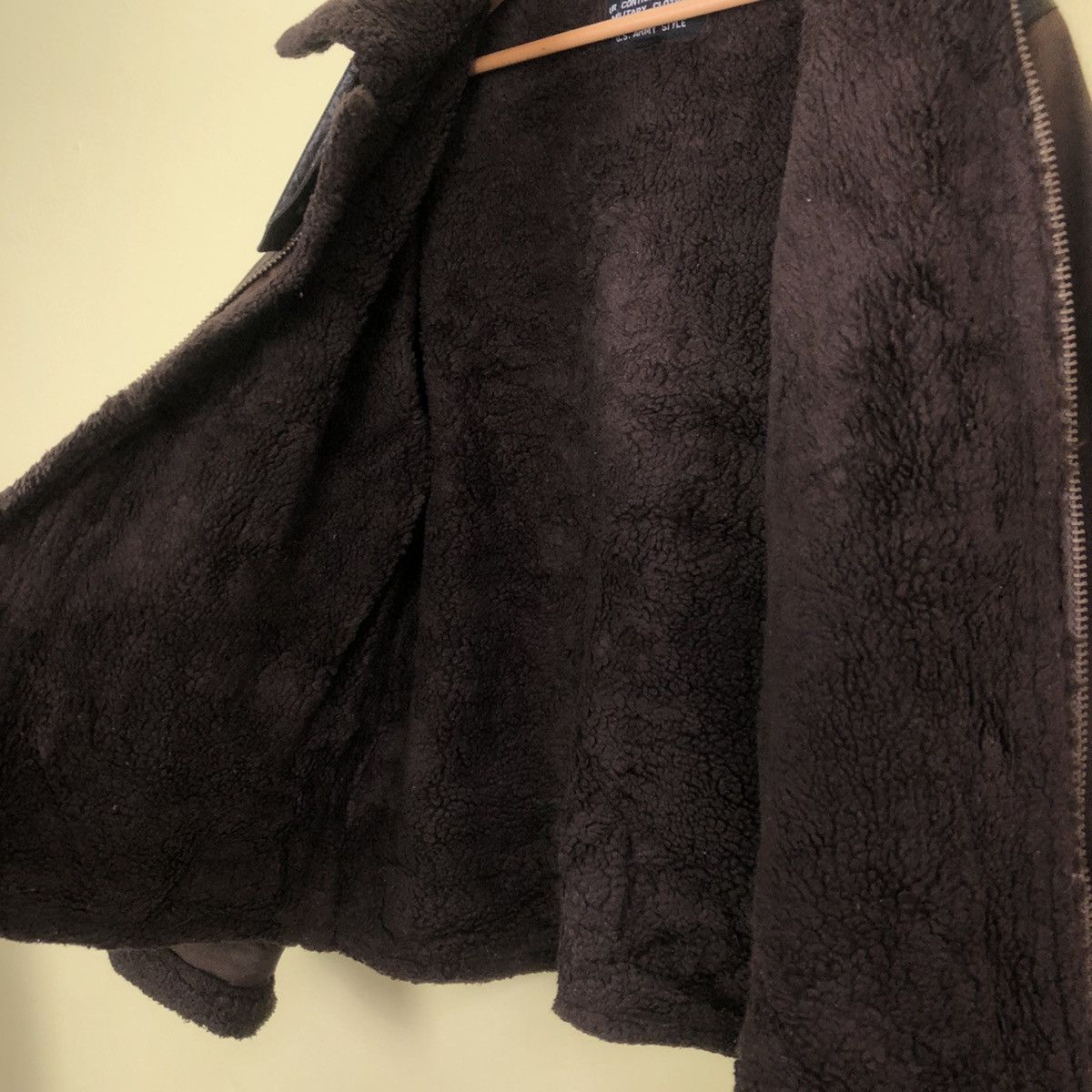 Vintage 🔥VINTAGE SHEARLING LEATHER JACKET MINK FUR AIR FORCE ARMY Size US M / EU 48-50 / 2 - 11 Thumbnail