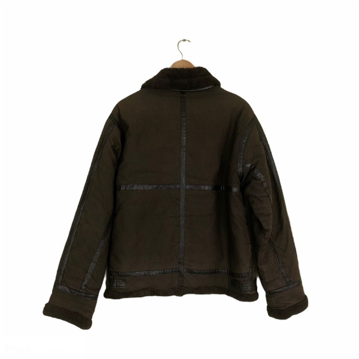 Vintage 🔥VINTAGE SHEARLING LEATHER JACKET MINK FUR AIR FORCE ARMY Size US M / EU 48-50 / 2 - 4 Thumbnail